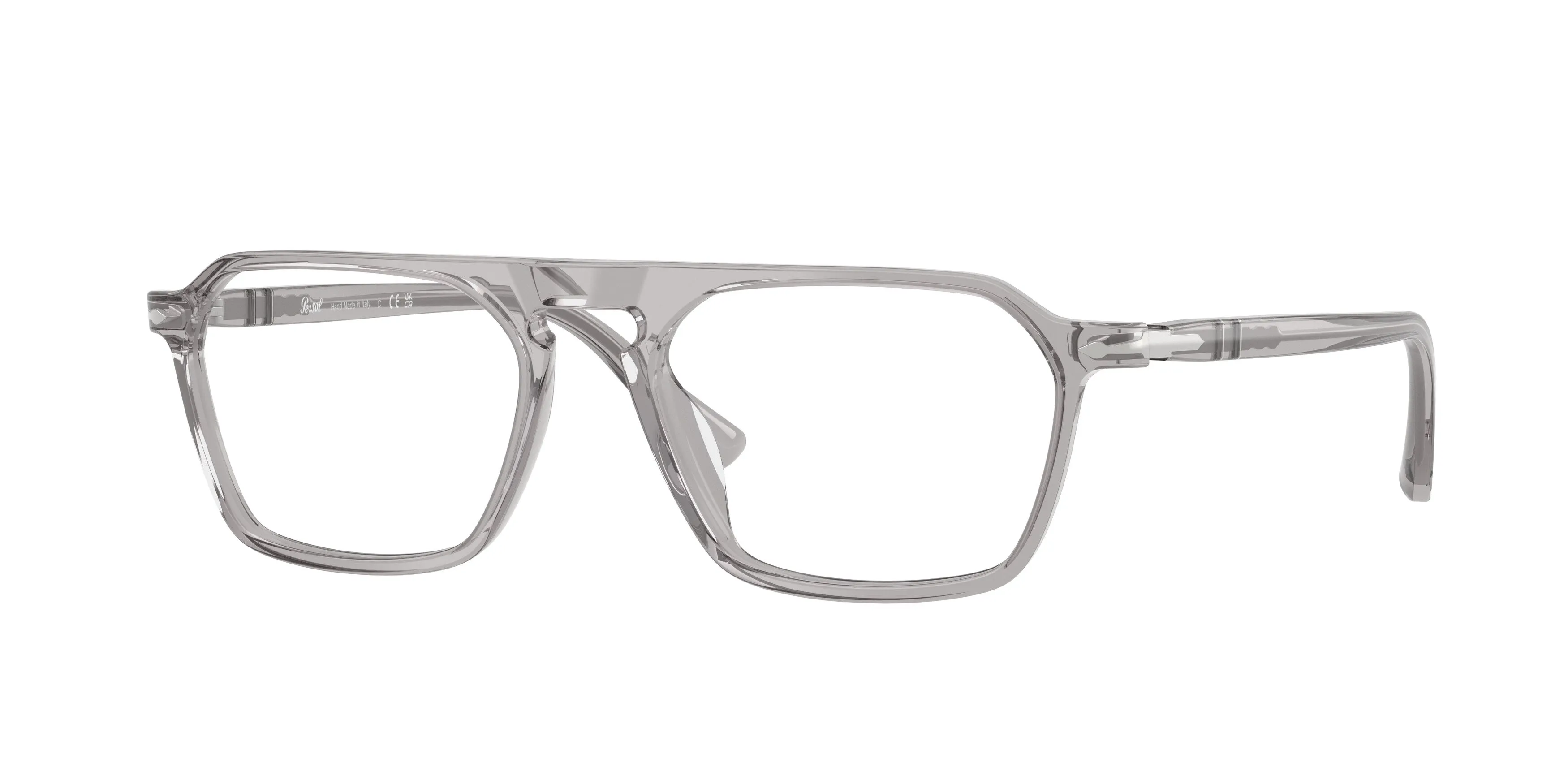 Persol PO3402V 309 Montature da vista Acetato Grigio Trasparente Squadrata Normale - immagine 1