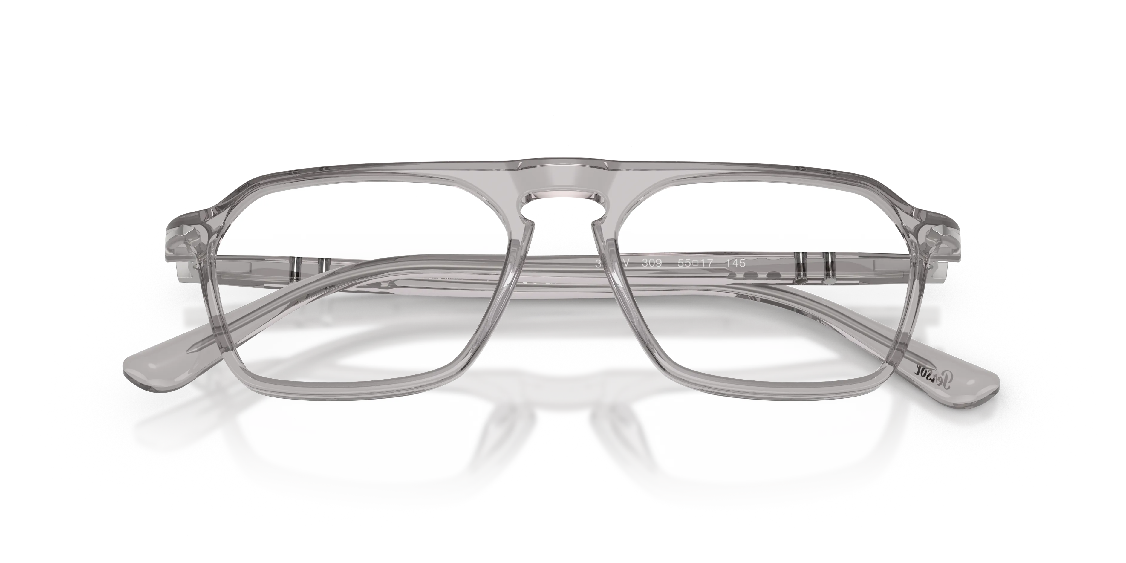 Persol PO3402V 309 Montature da vista Acetato Grigio Trasparente Squadrata Normale - immagine 2