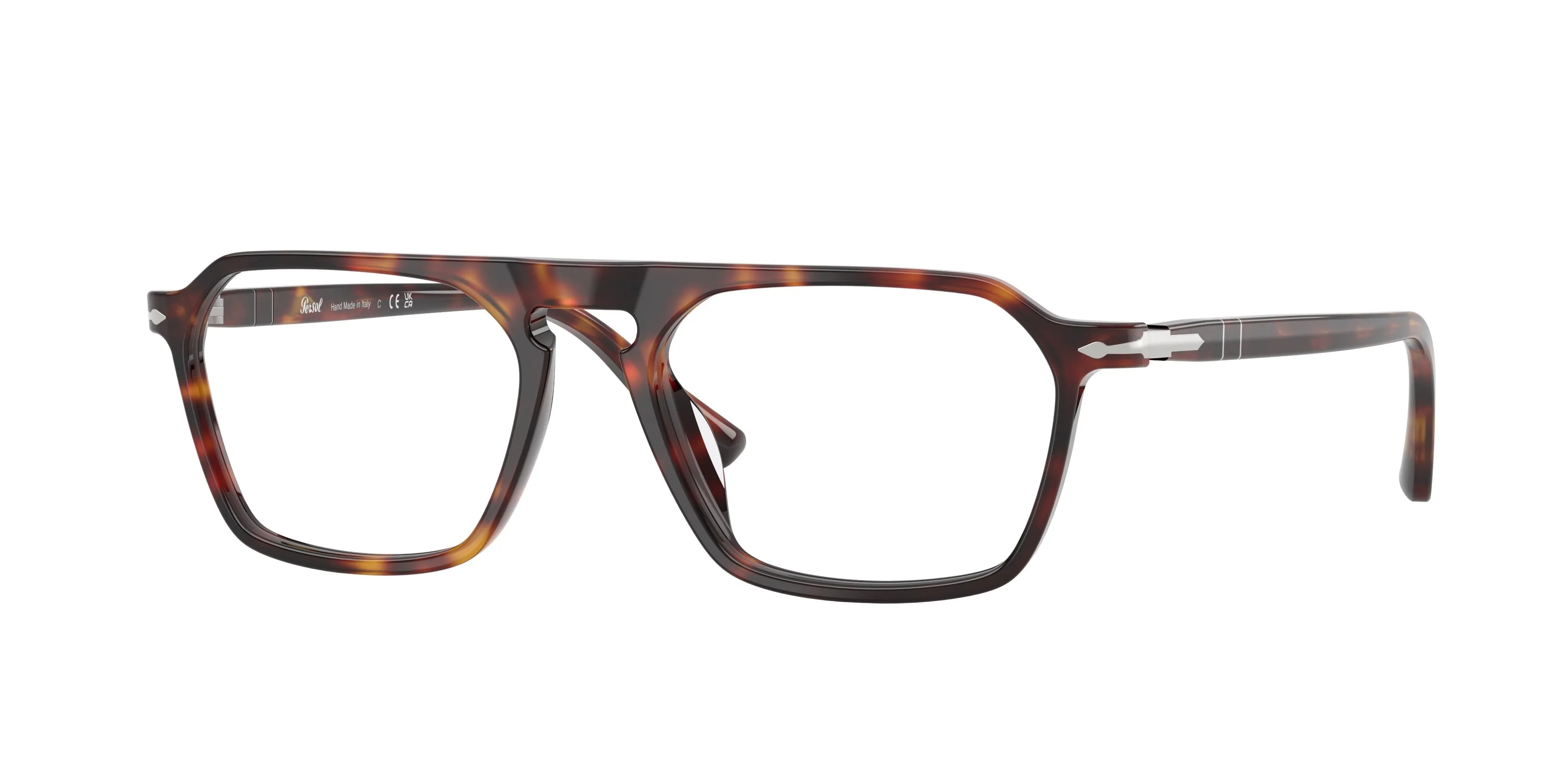 Persol PO3402V 24 Montature da vista Acetato Tartaruga Trasparente Squadrata Normale - immagine 1