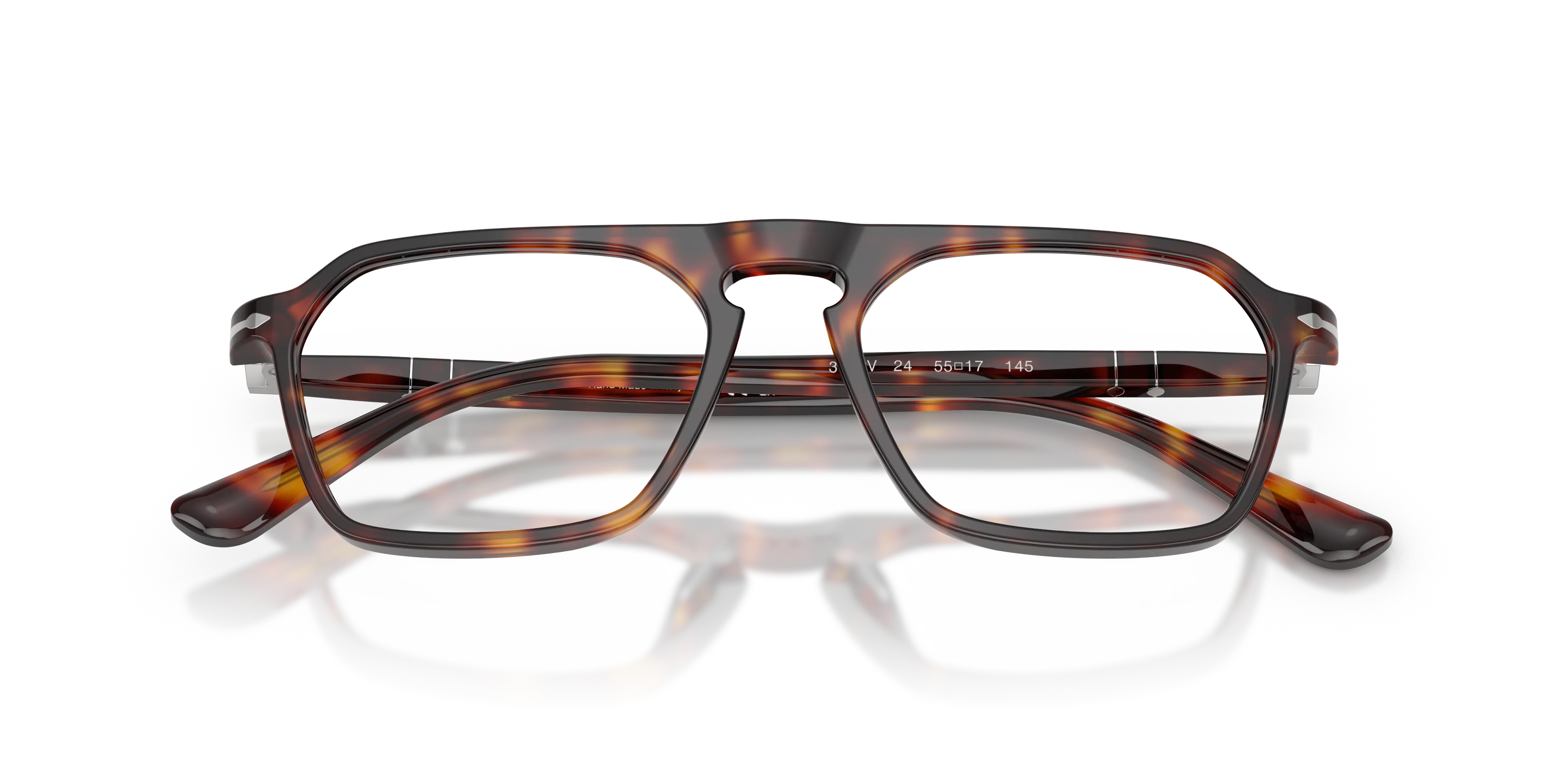 Persol PO3402V 24 Montature da vista Acetato Tartaruga Trasparente Squadrata Normale - immagine 2