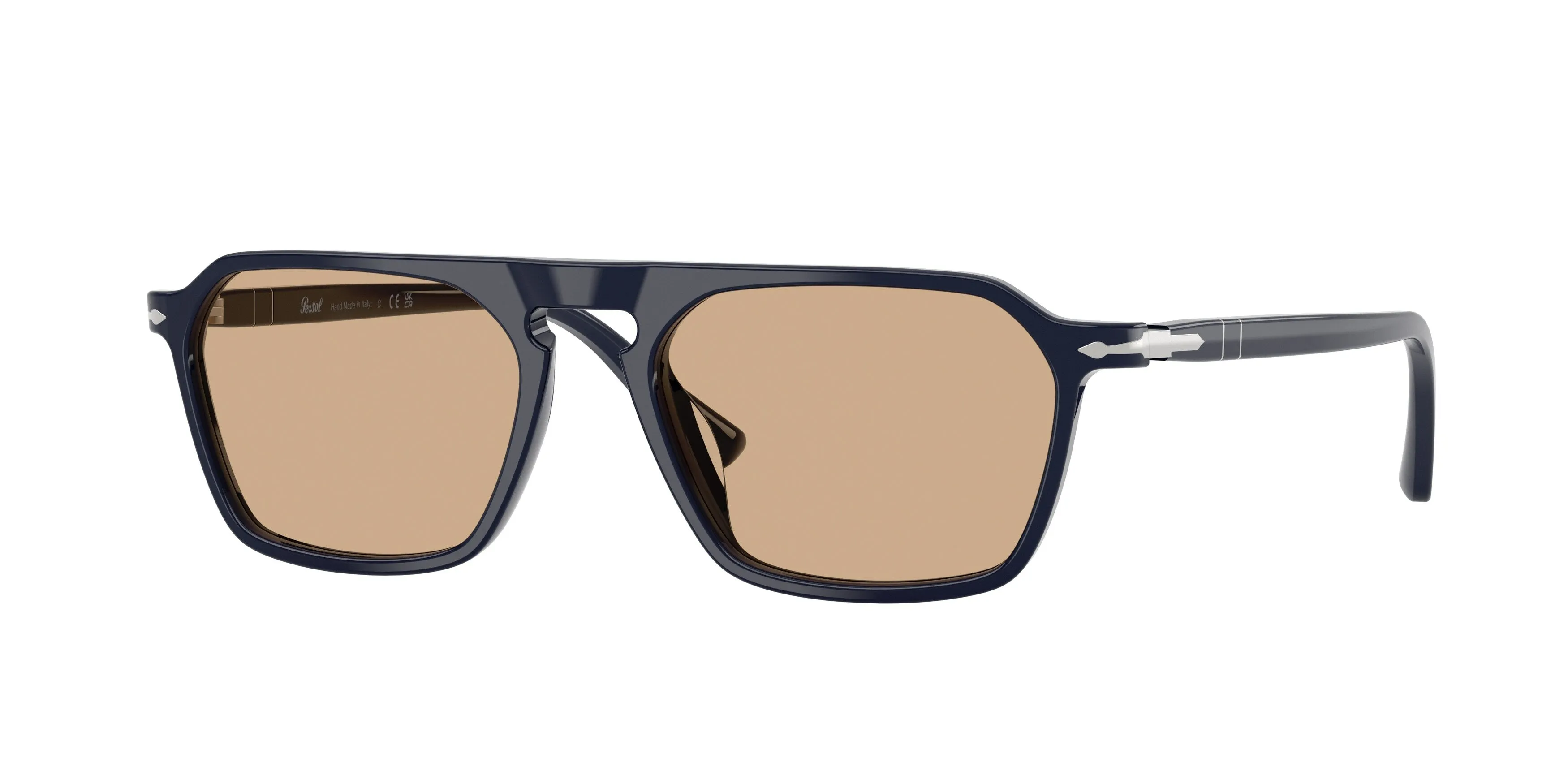 Persol PO3402V 1253 Montature da vista Acetato Blu Giallo Squadrata Normale - immagine 1
