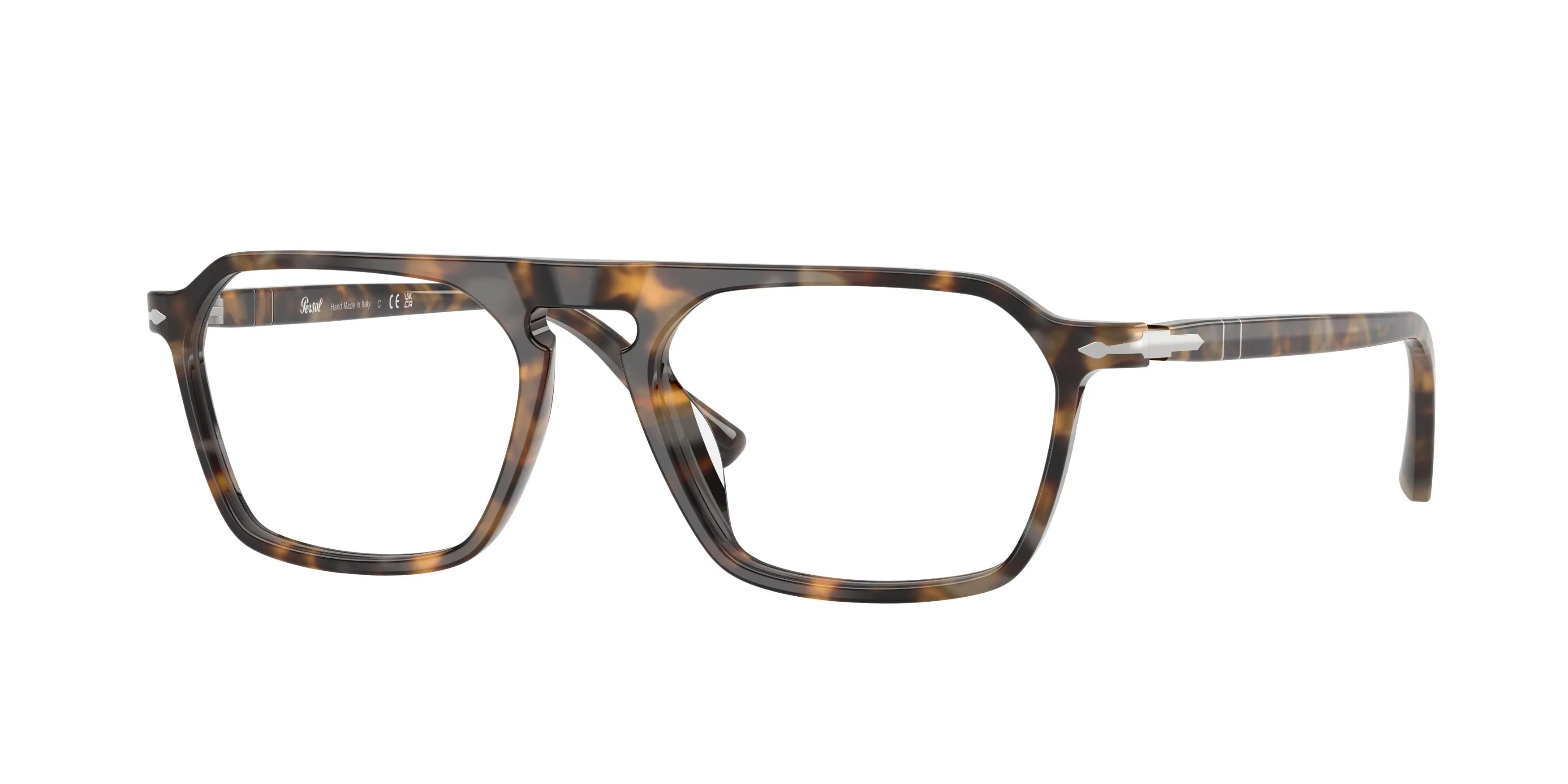Persol PO3402V 1251 Montature da vista Acetato Tartaruga Trasparente Squadrata Normale - immagine 1