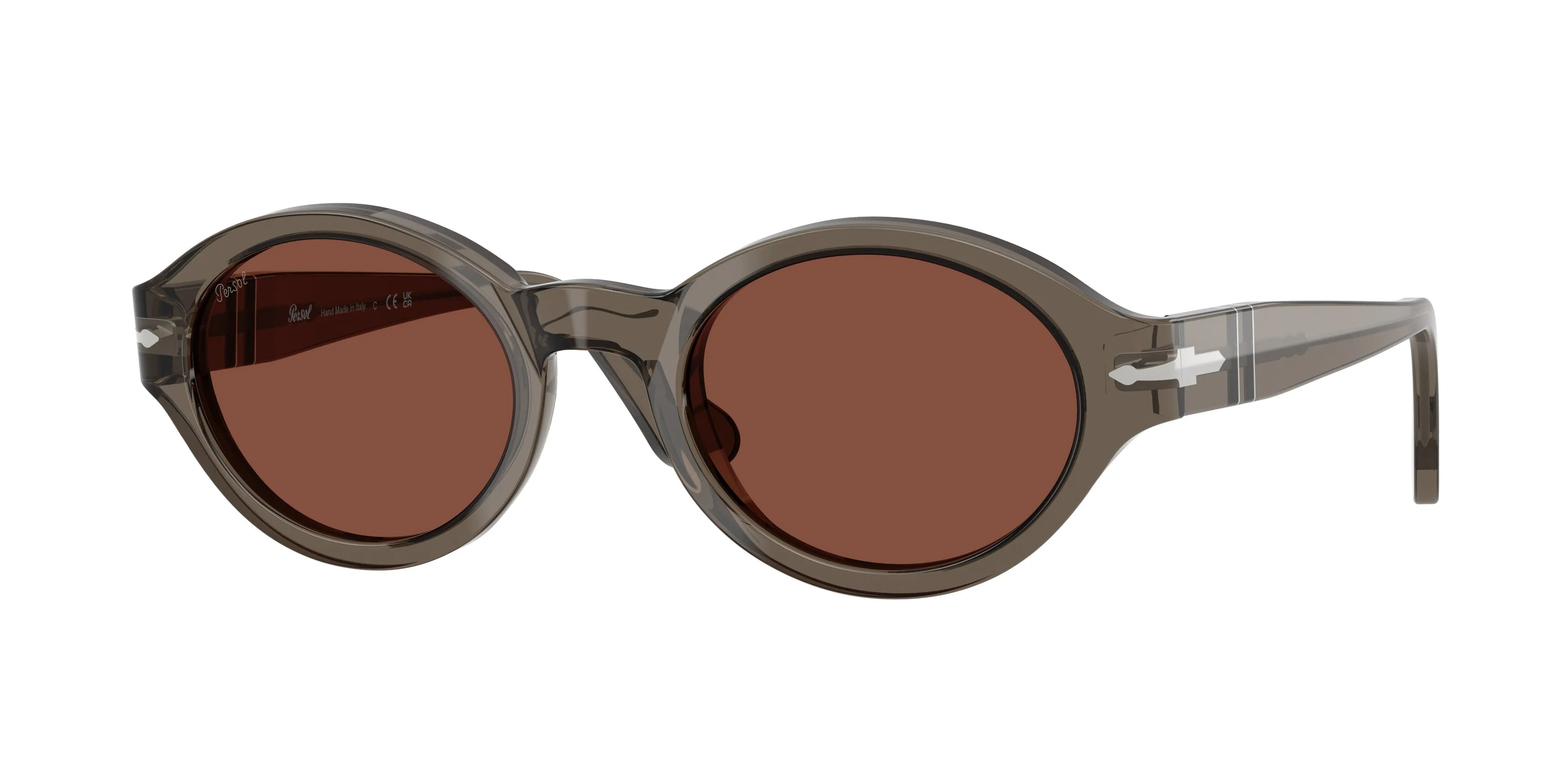 Persol PO3378S LORIS 1103C5 Occhiali da sole Acetato Verde Rosso Rotonda Normale - immagine 1