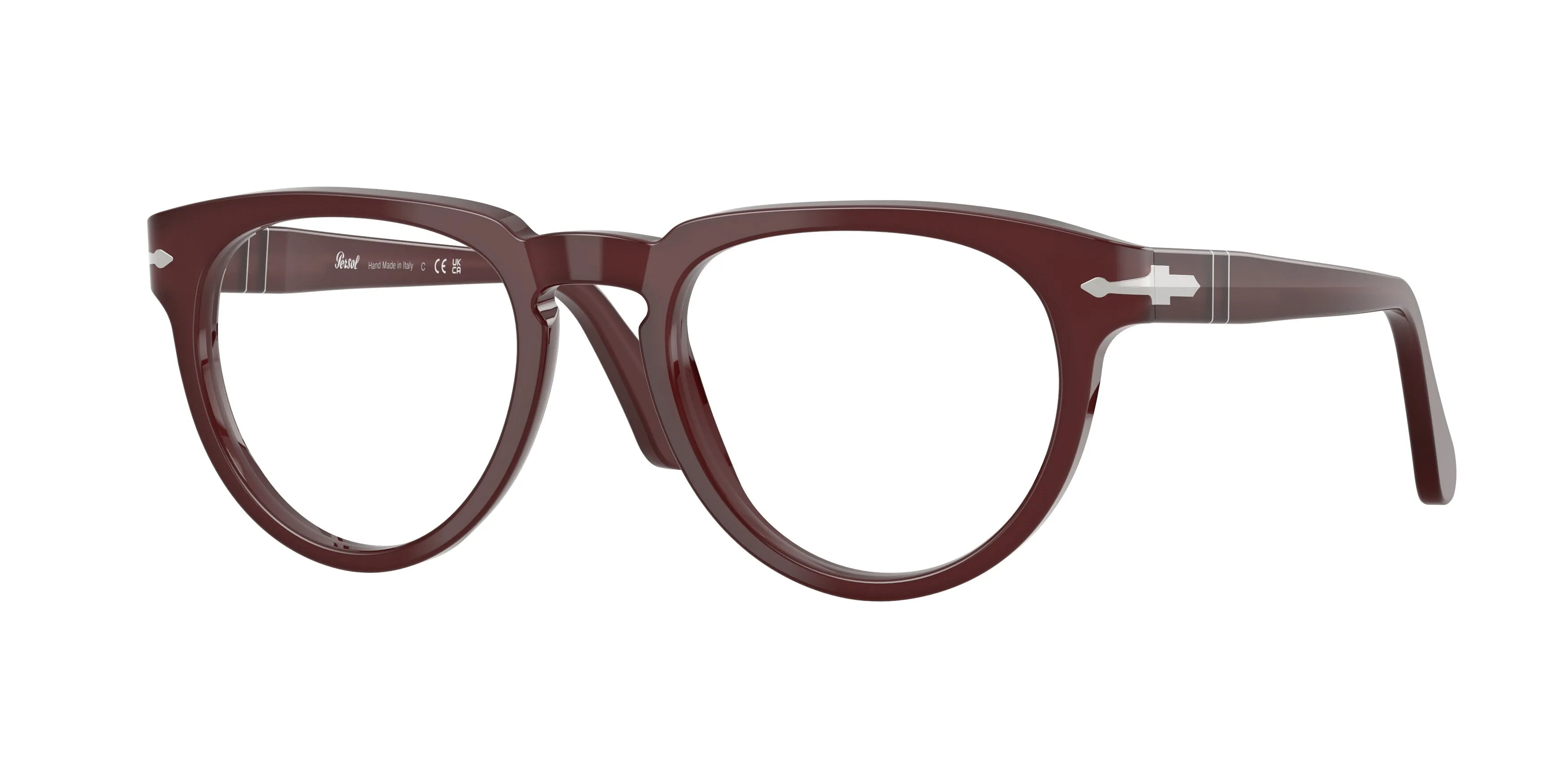 Persol PO3377V 1257 Montature da vista Acetato Rosso Trasparente Pantos Normale - immagine 1