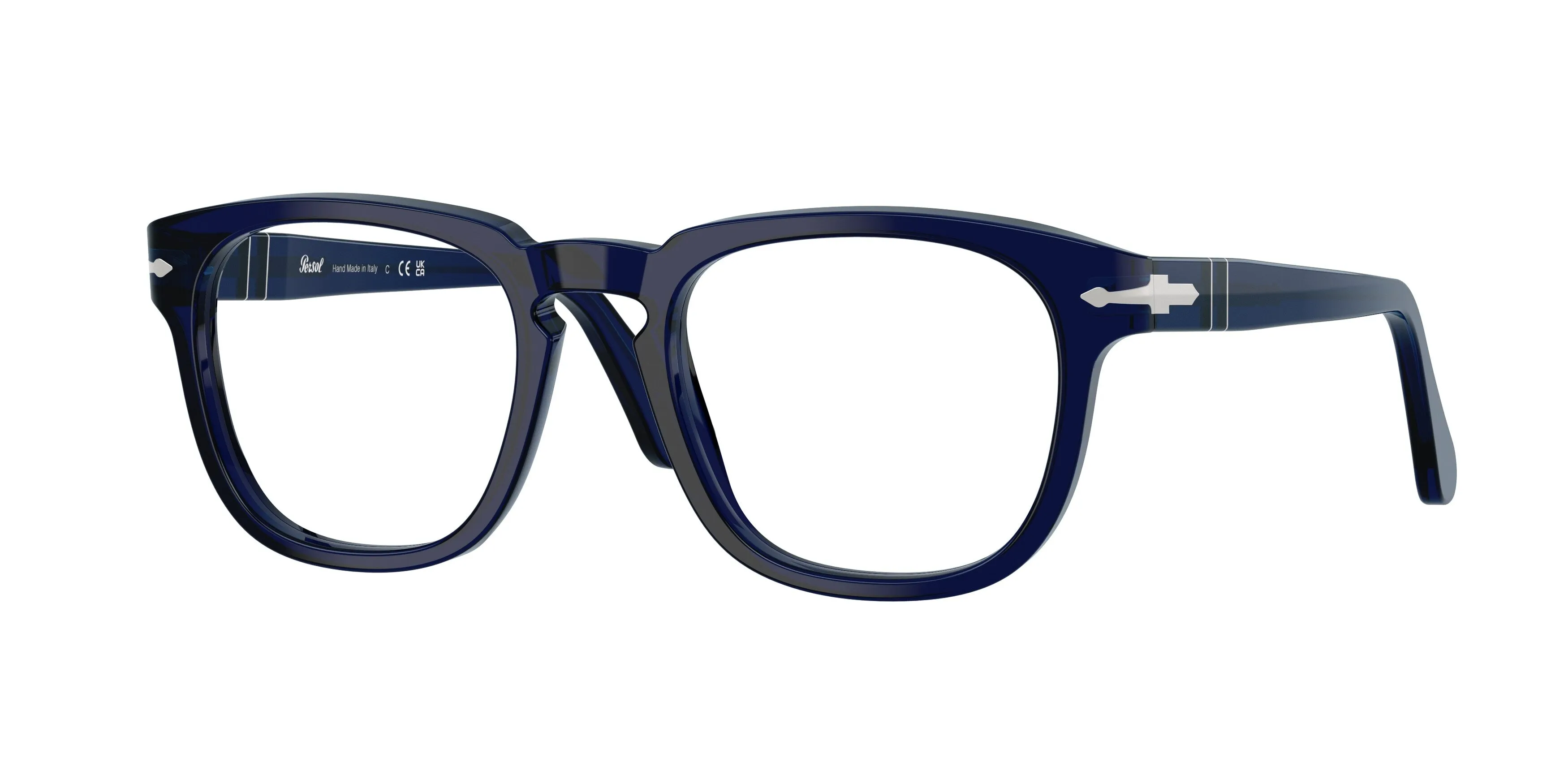 Persol PO3376V 181 Montature da vista Acetato Blu Trasparente Squadrata Normale - immagine 1