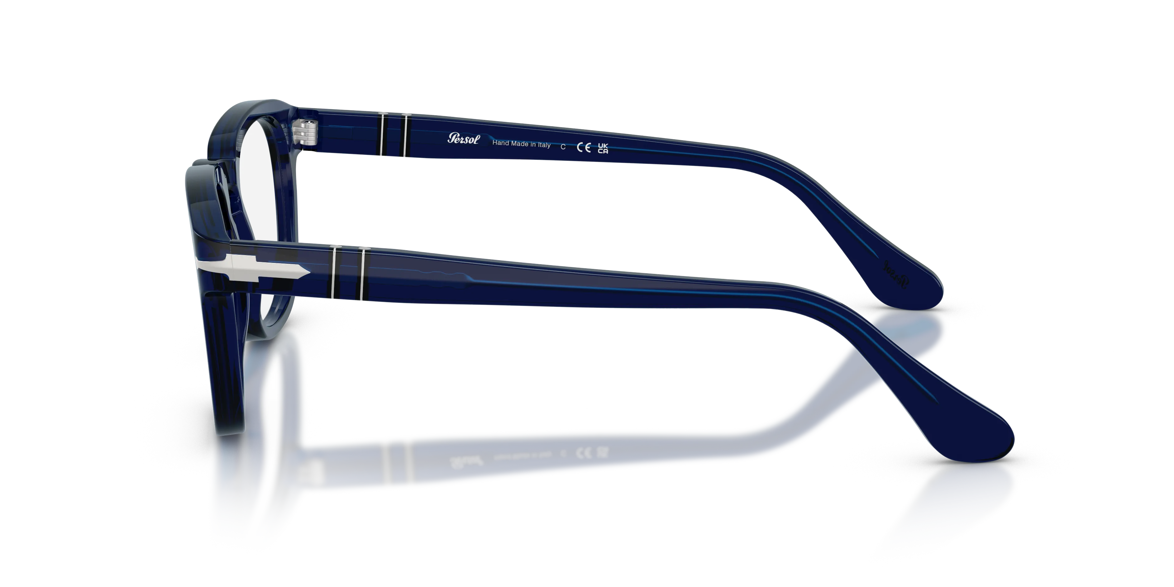 Persol PO3376V 181 Montature da vista Acetato Blu Trasparente Squadrata Normale - immagine 4