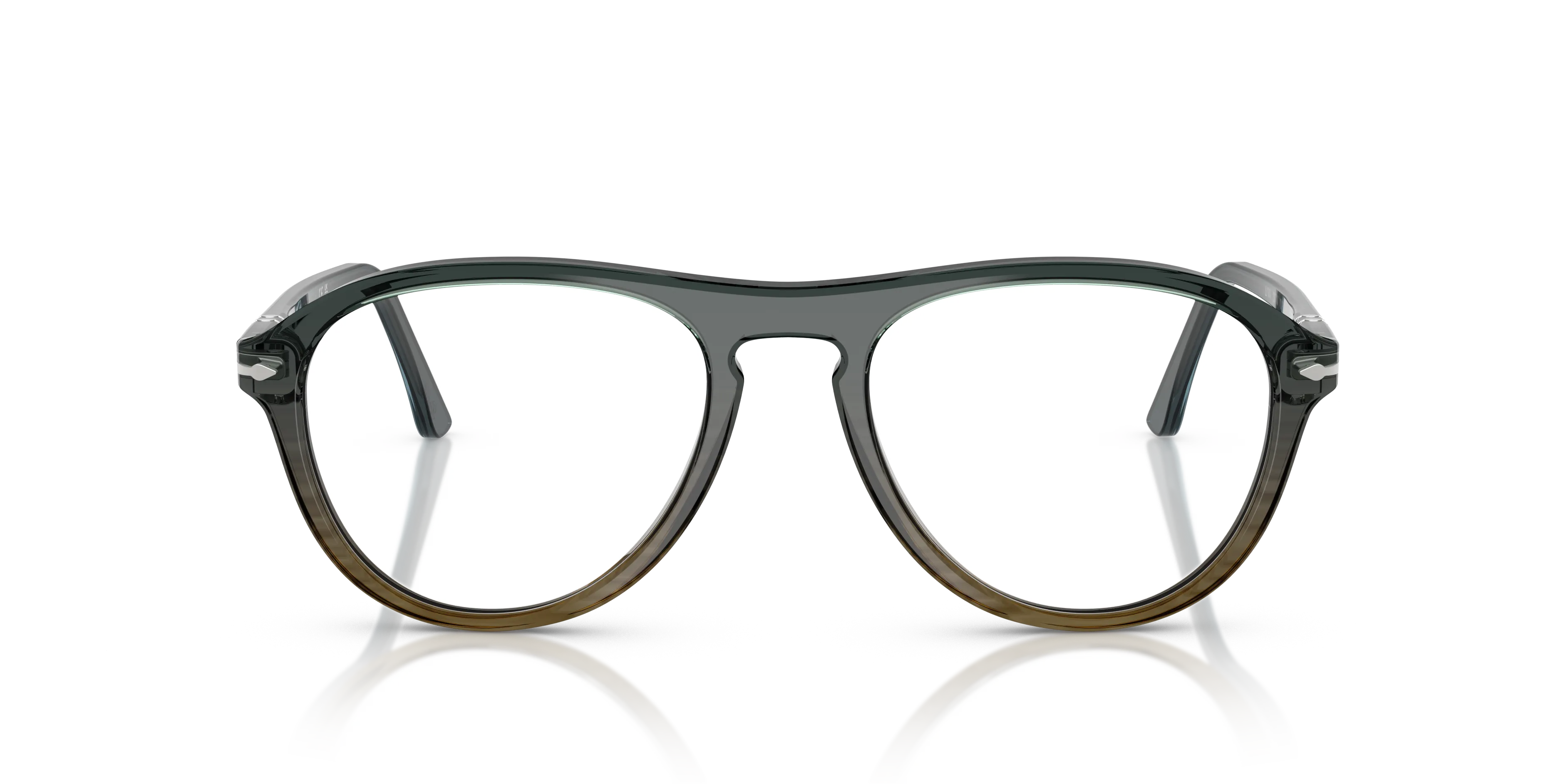 Persol PO3371V LYNN 1012 Montature da vista Acetato Grigio Trasparente Pilot Normale - immagine 3