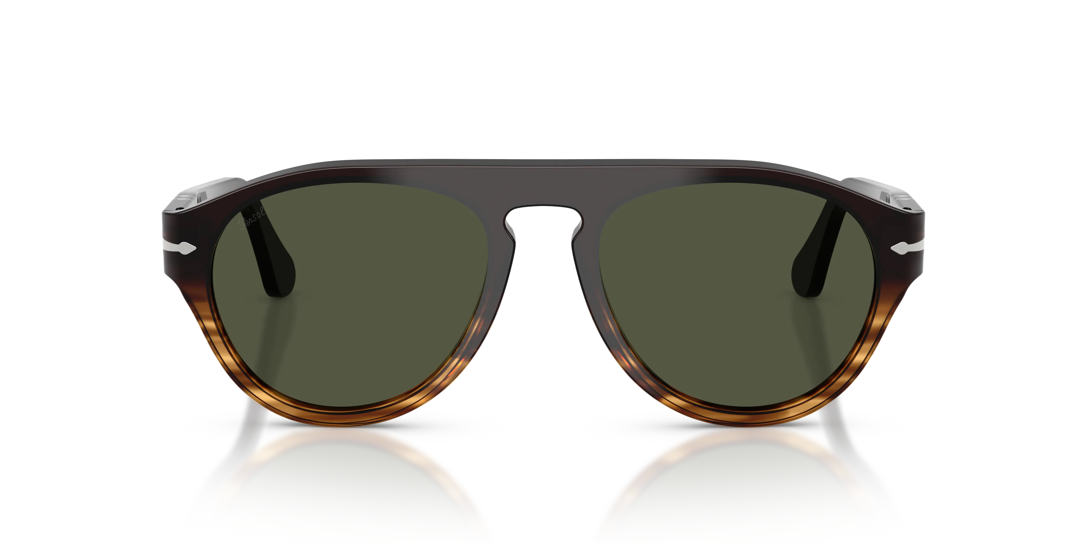 Persol PO3370S 102631 Occhiali da sole Acetato Marrone Verde Pilot Normale - immagine 3