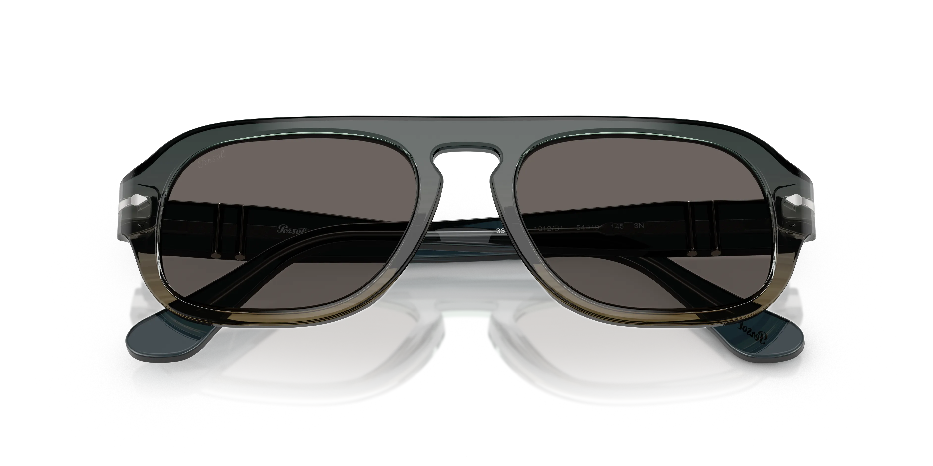 Persol PO3369S 1012B1 Occhiali da sole Acetato Grigio Grigio Pilot Normale - immagine 2