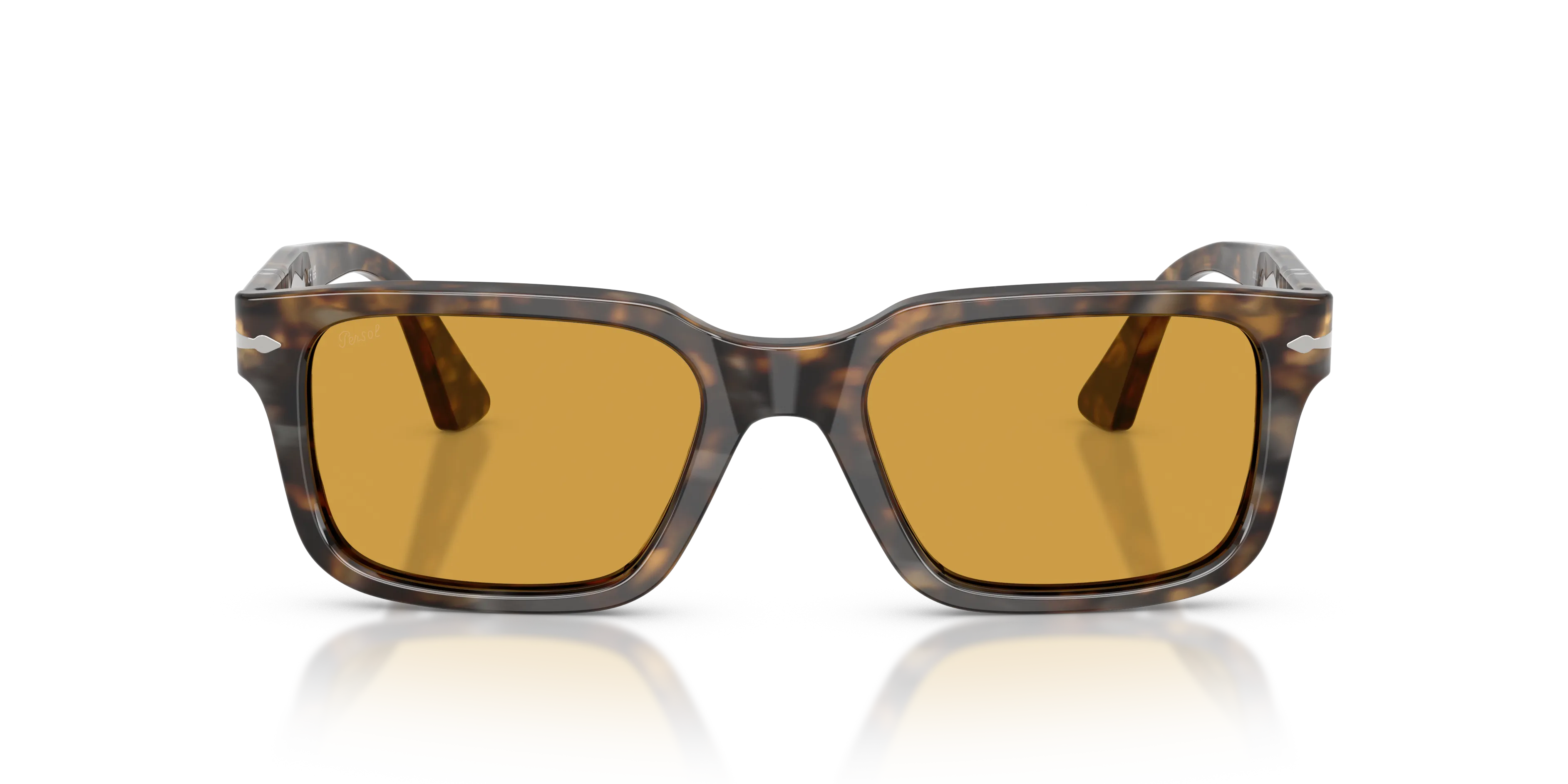 Persol PO3272S 124853 Occhiali da sole Acetato Marrone Giallo Squadrata Normale - immagine 3