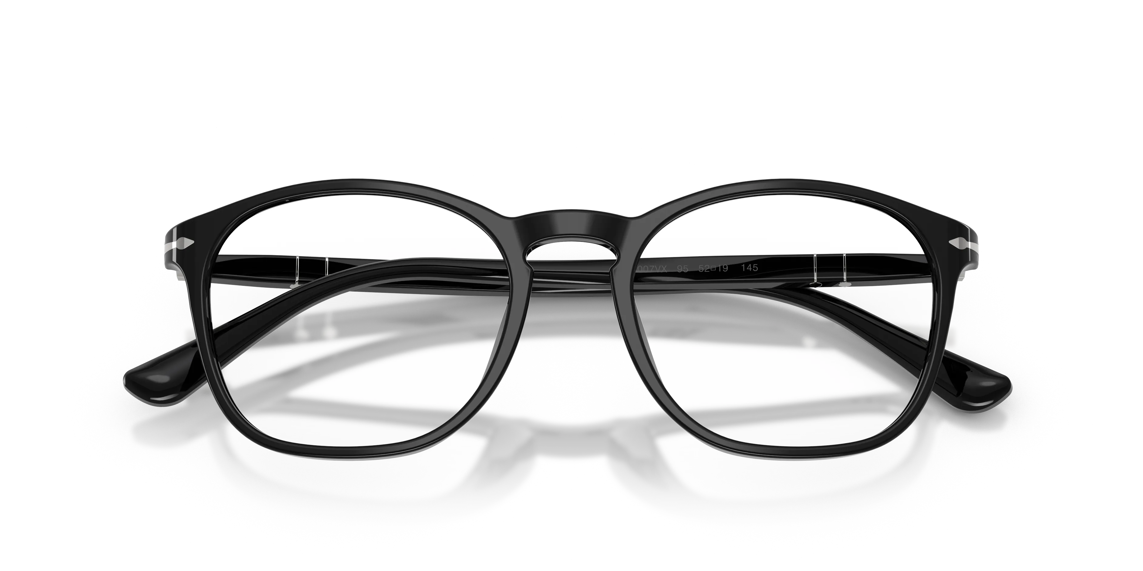 Persol PO3007VX 95 Montature da vista Acetato Nero Trasparente Squadrata Normale - immagine 2