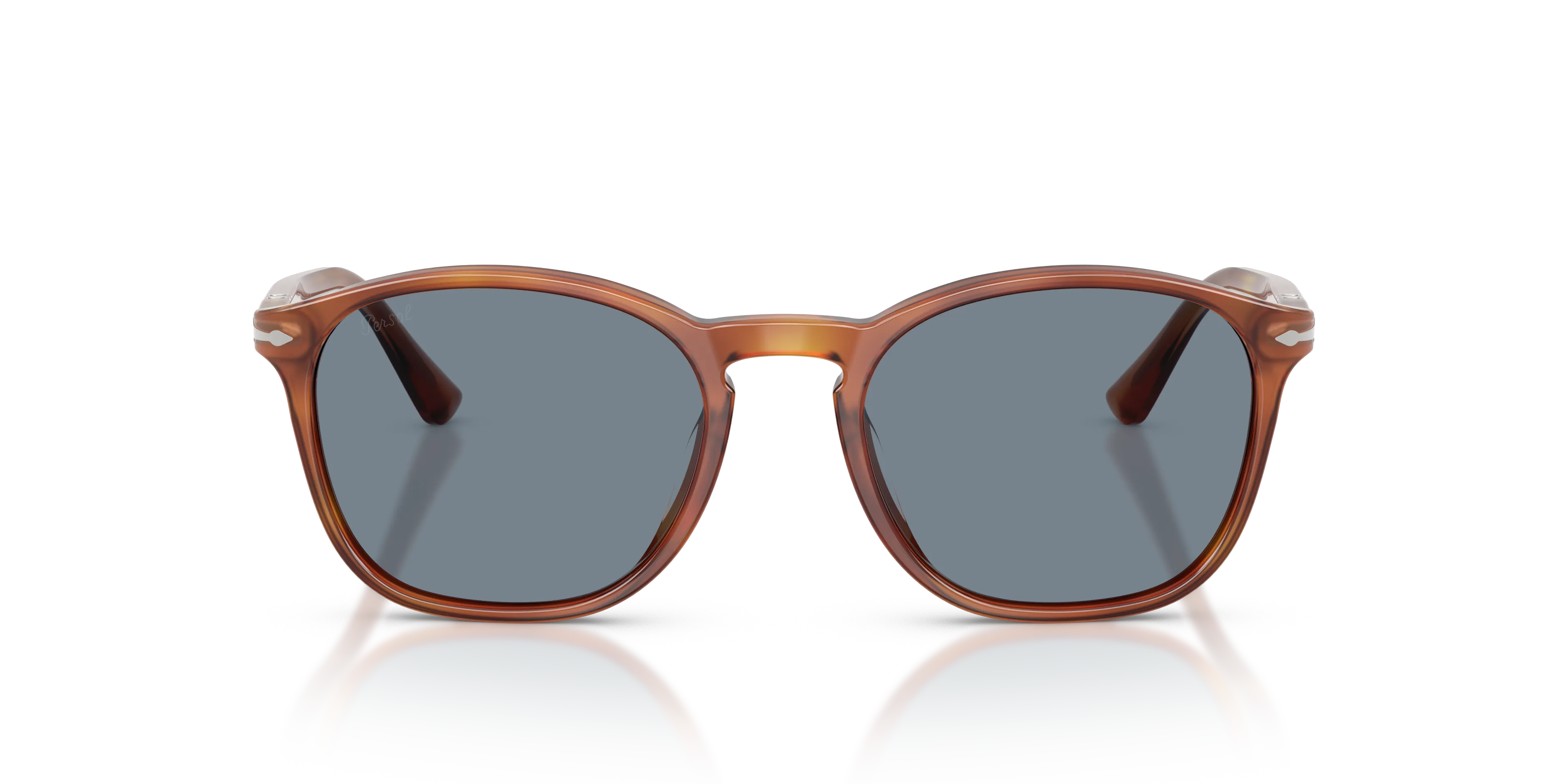 Persol PO3007SX 96/56 Occhiali da sole Acetato Marrone Blu Squadrata Normale - immagine 3