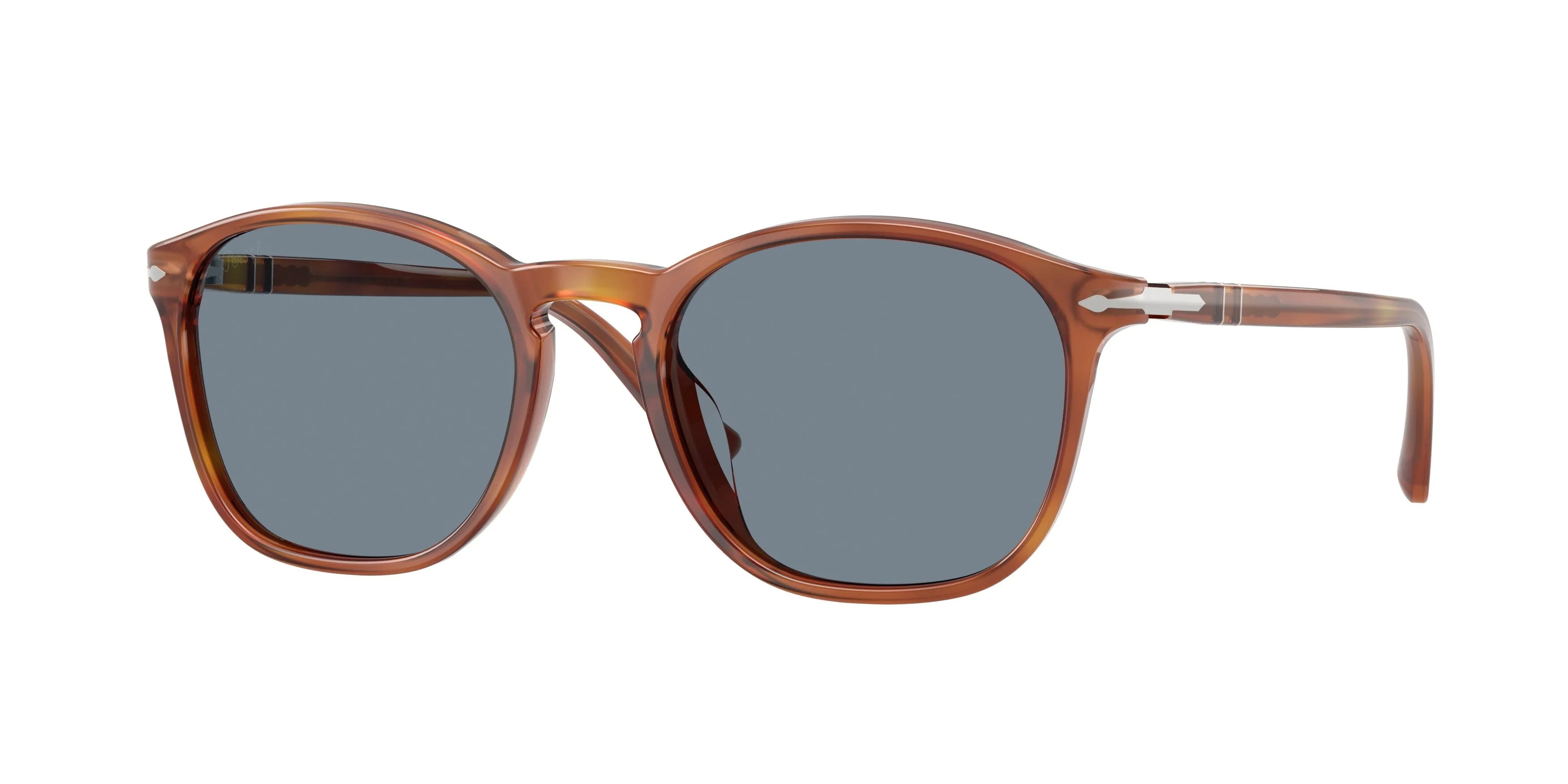 Persol PO3007SX 96/56 Occhiali da sole Acetato Marrone Blu Squadrata Normale - immagine 1