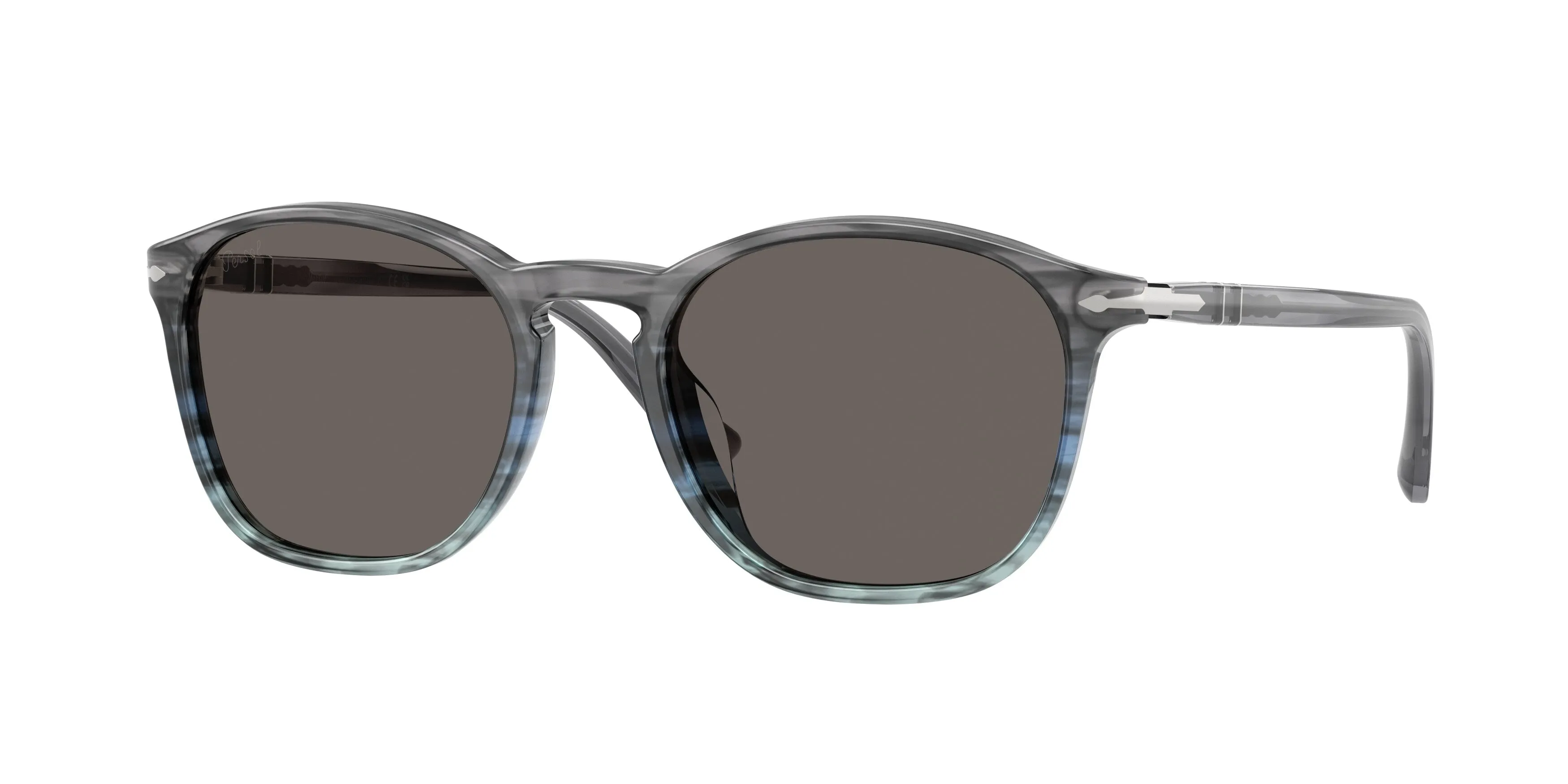 Persol PO3007SX 1205B1 Occhiali da sole Acetato Multi-colore Grigio Squadrata Normale - immagine 1