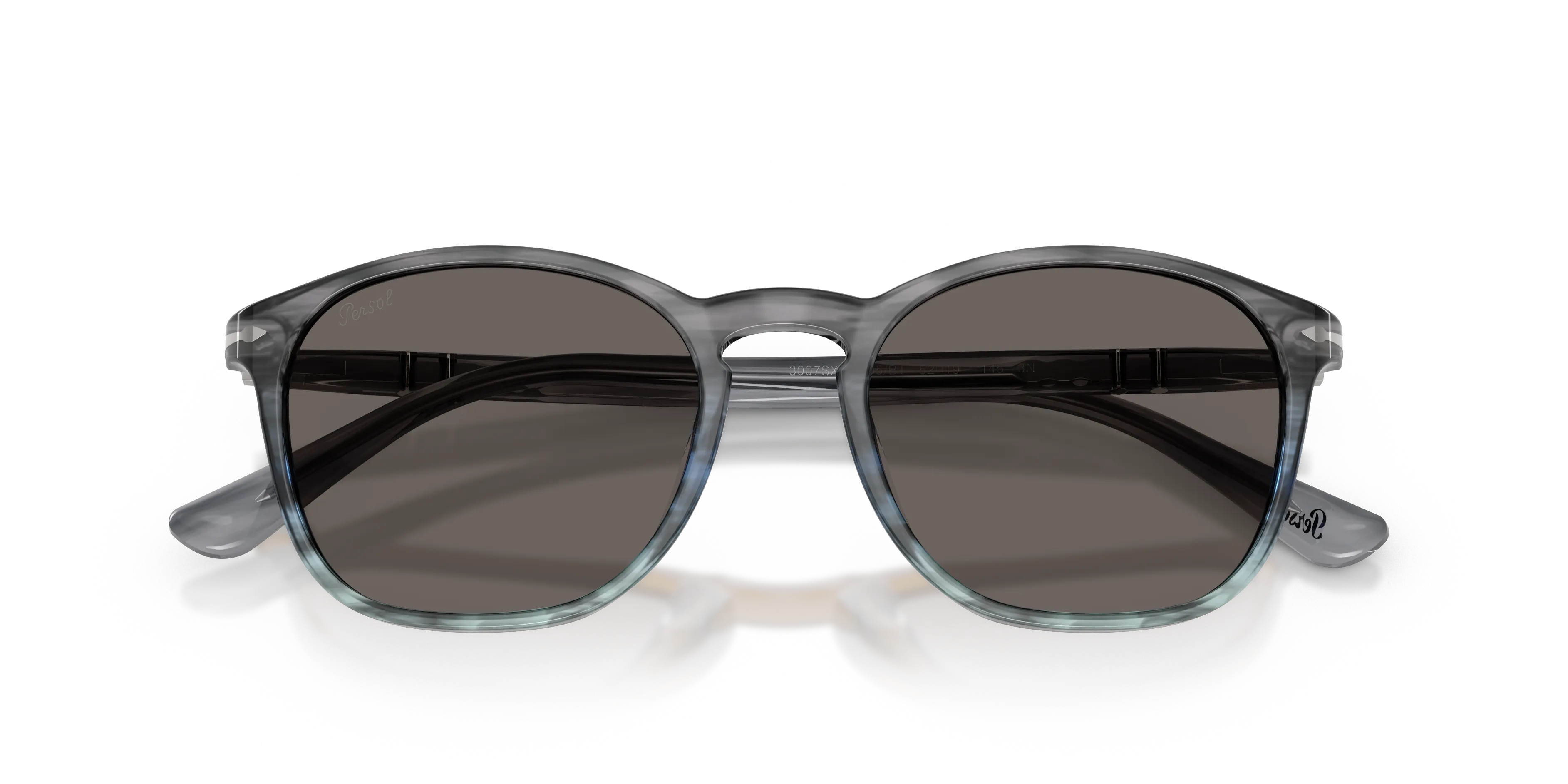 Persol PO3007SX 1205B1 Occhiali da sole Acetato Multi-colore Grigio Squadrata Normale - immagine 2