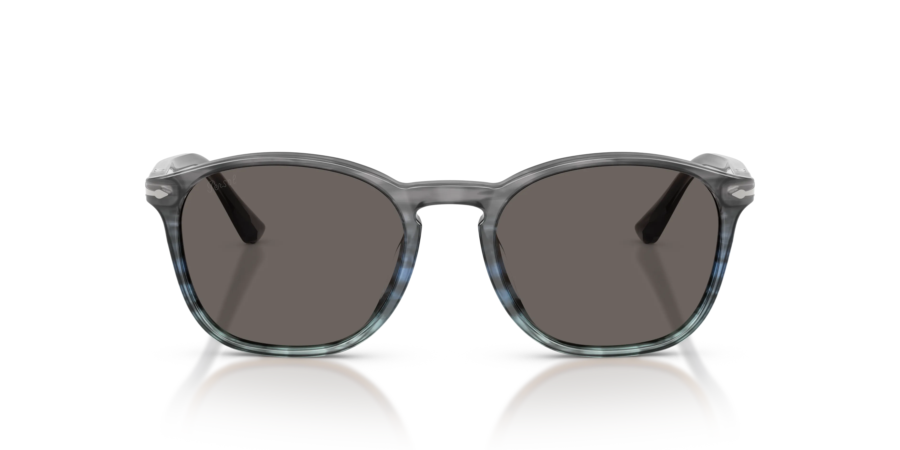 Persol PO3007SX 1205B1 Occhiali da sole Acetato Multi-colore Grigio Squadrata Normale - immagine 3