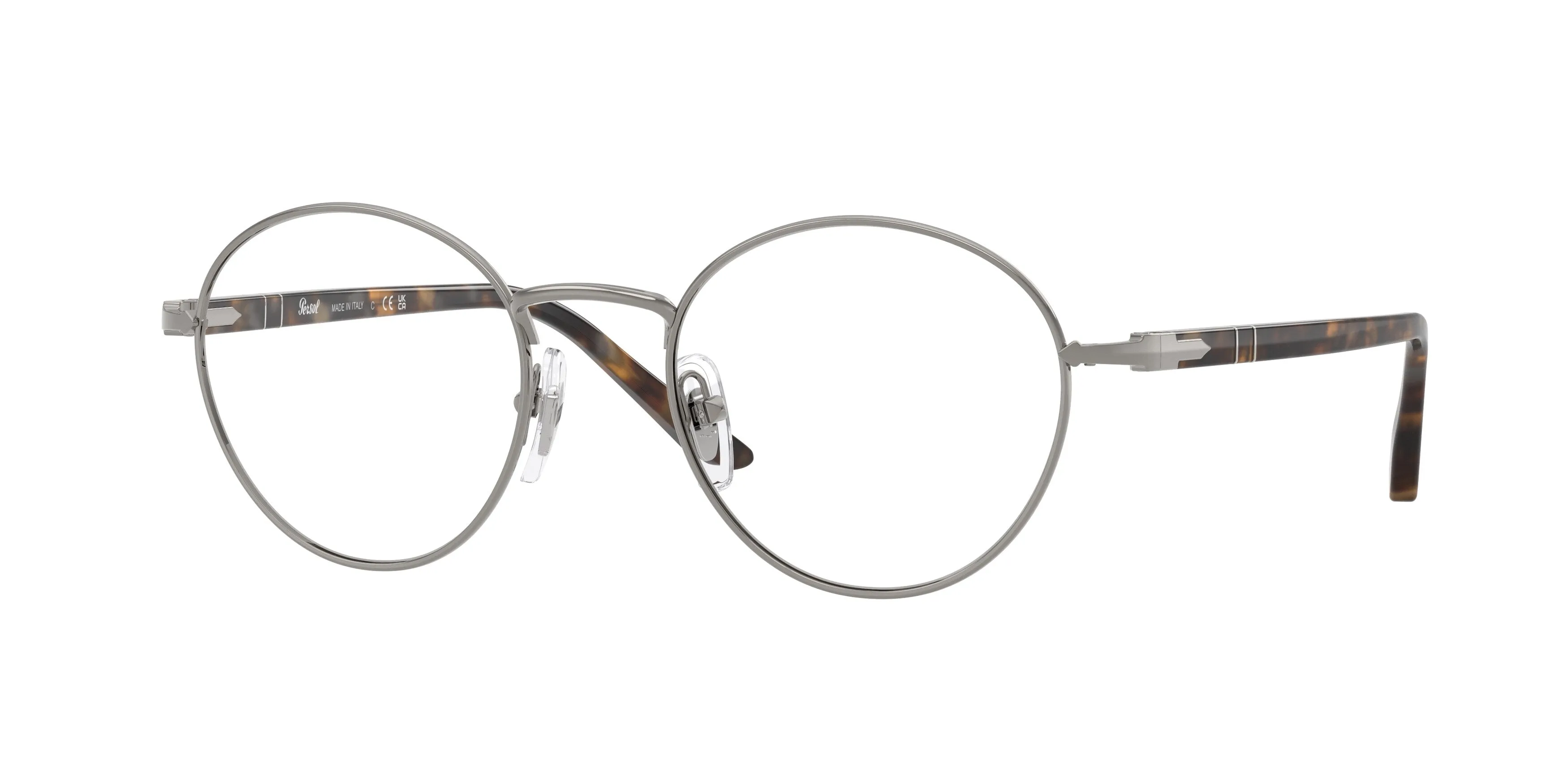 Persol PO1032V 513 Montature da vista Acciaio Grigio Trasparente Rotonda Normale - immagine 1
