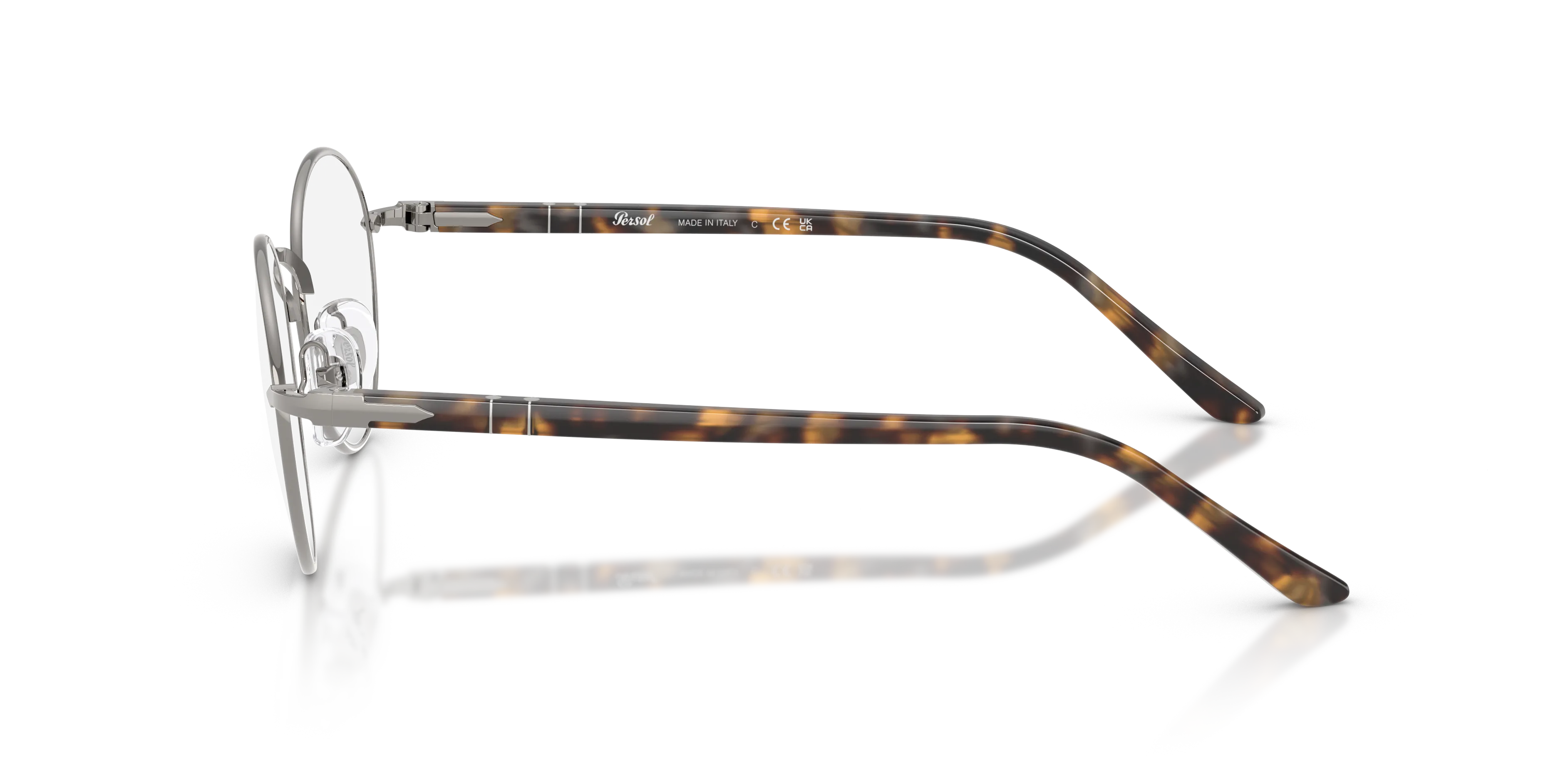 Persol PO1032V 513 Montature da vista Acciaio Grigio Trasparente Rotonda Normale - immagine 4