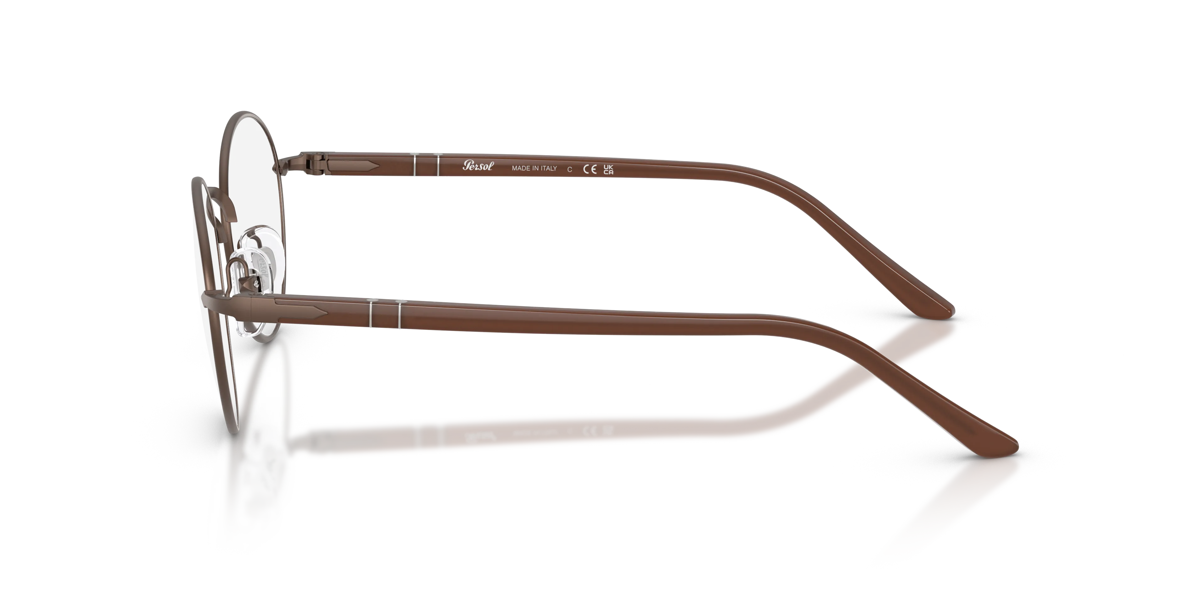 Persol PO1032V 1133 Montature da vista Acciaio Bronzo Trasparente Rotonda Normale - immagine 4