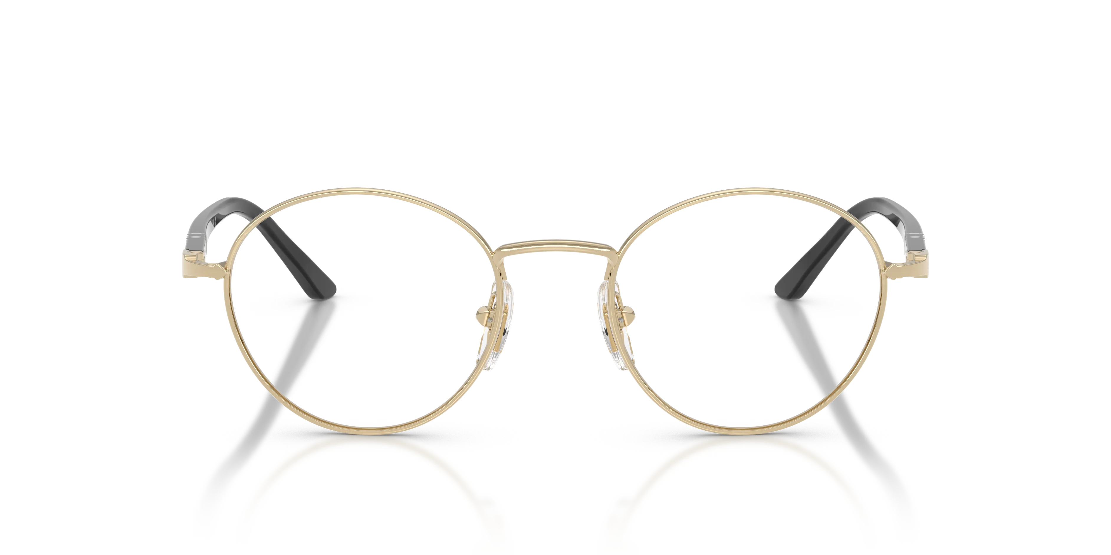 Persol PO1032V 1076 Montature da vista Acciaio Oro Trasparente Rotonda Normale - immagine 3