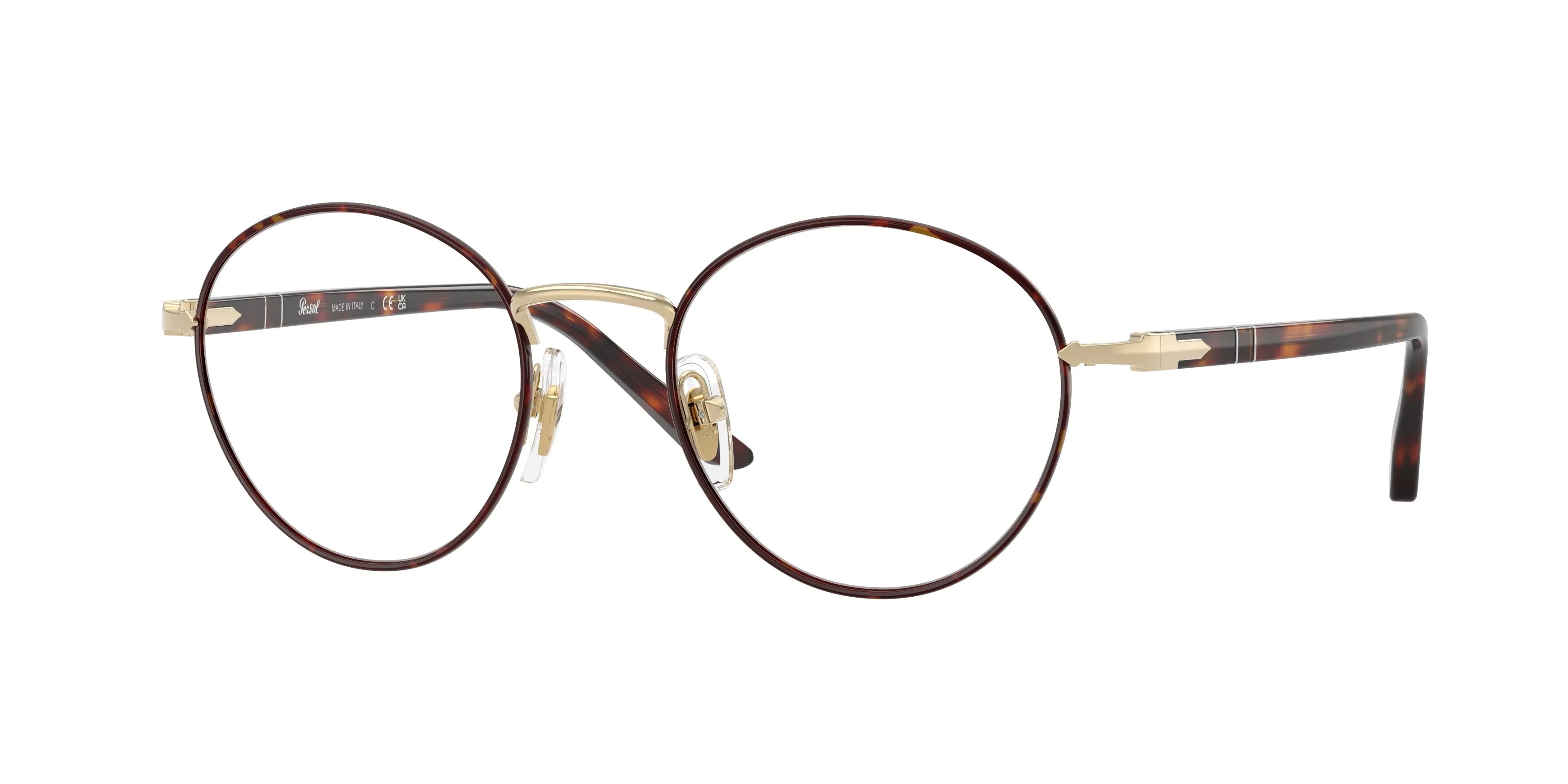 Persol PO1032V 1075 Montature da vista Acciaio Tartaruga Trasparente Rotonda Normale - immagine 1