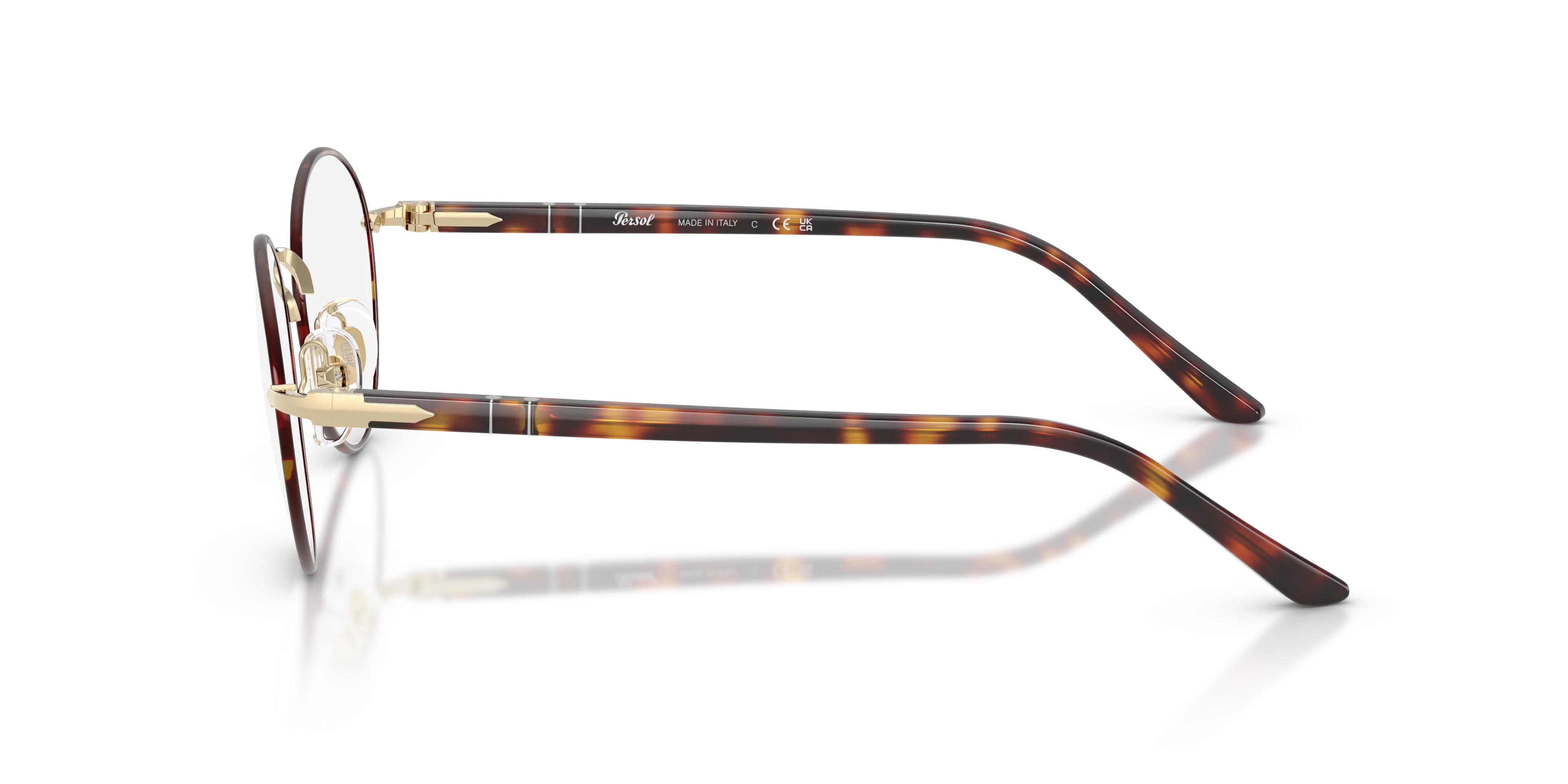 Persol PO1032V 1075 Montature da vista Acciaio Tartaruga Trasparente Rotonda Normale - immagine 4