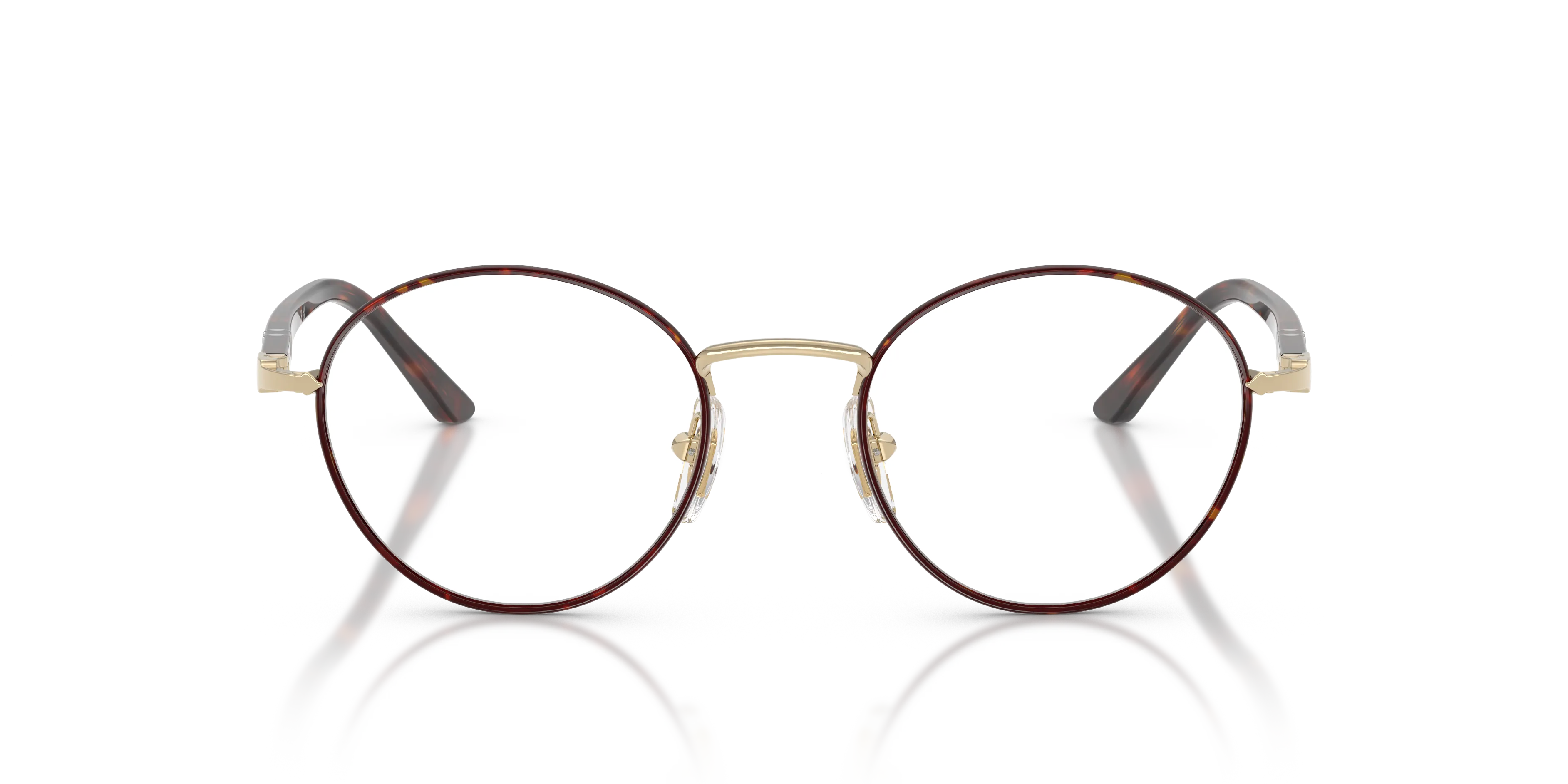 Persol PO1032V 1075 Montature da vista Acciaio Tartaruga Trasparente Rotonda Normale - immagine 3