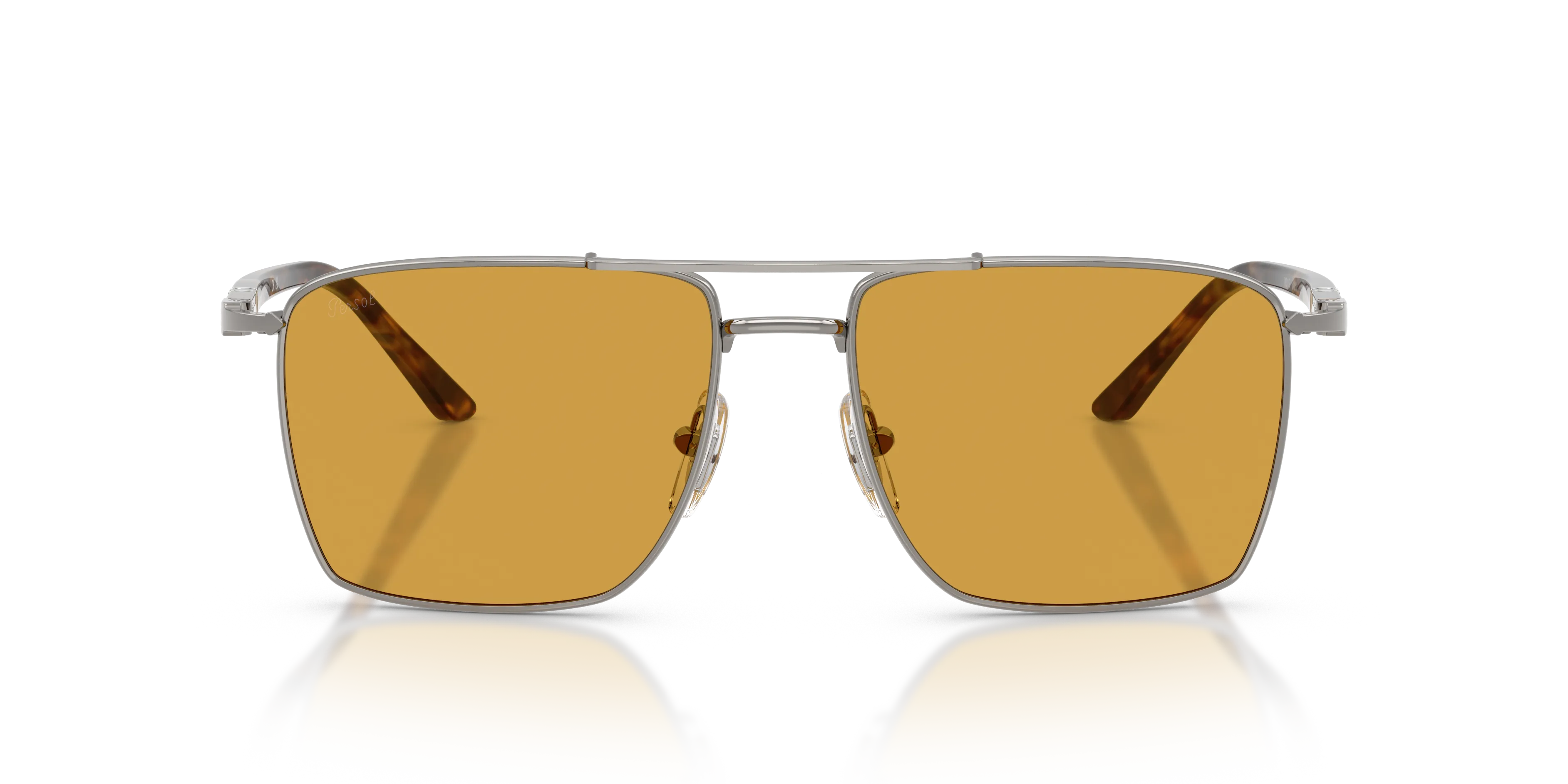 Persol PO1031S 513/53 Occhiali da sole Acciaio Grigio Giallo Squadrata Normale - immagine 3