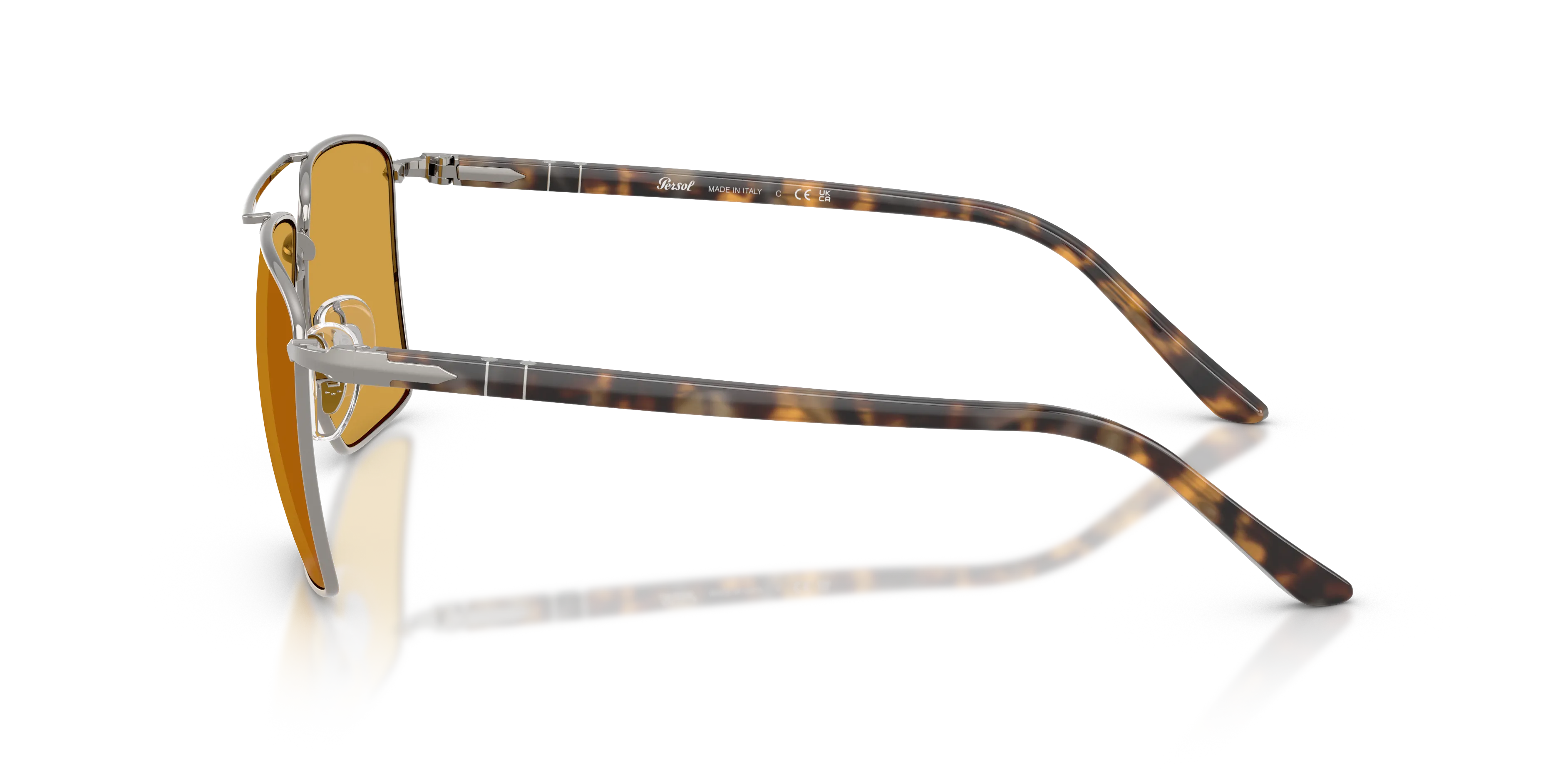 Persol PO1031S 513/53 Occhiali da sole Acciaio Grigio Giallo Squadrata Normale - immagine 4