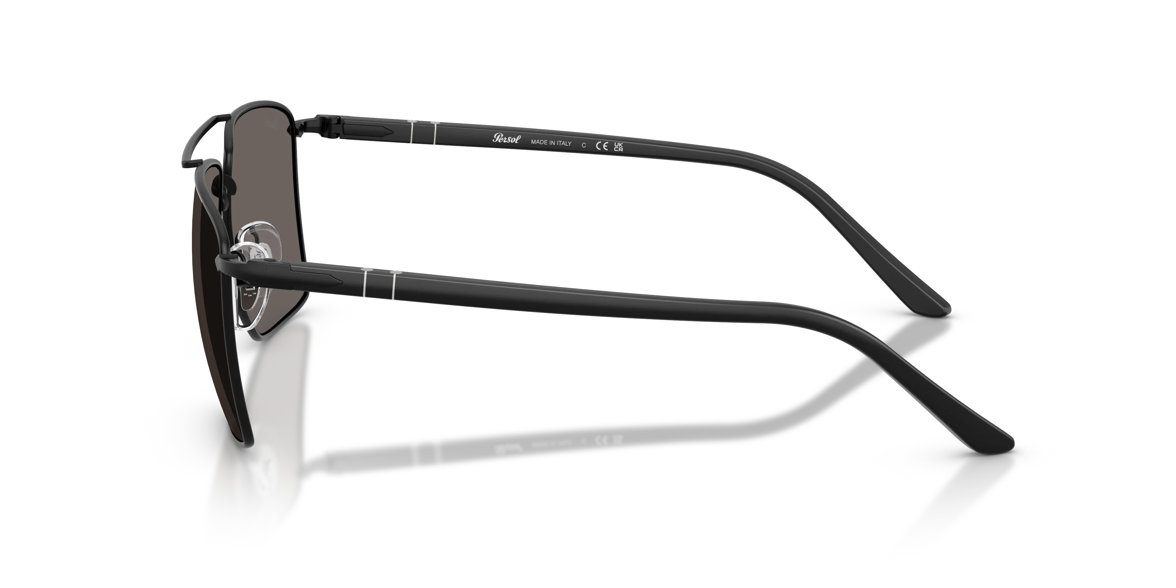 Persol PO1031S 1078B1 Occhiali da sole Acciaio Nero Grigio Squadrata Normale - immagine 4