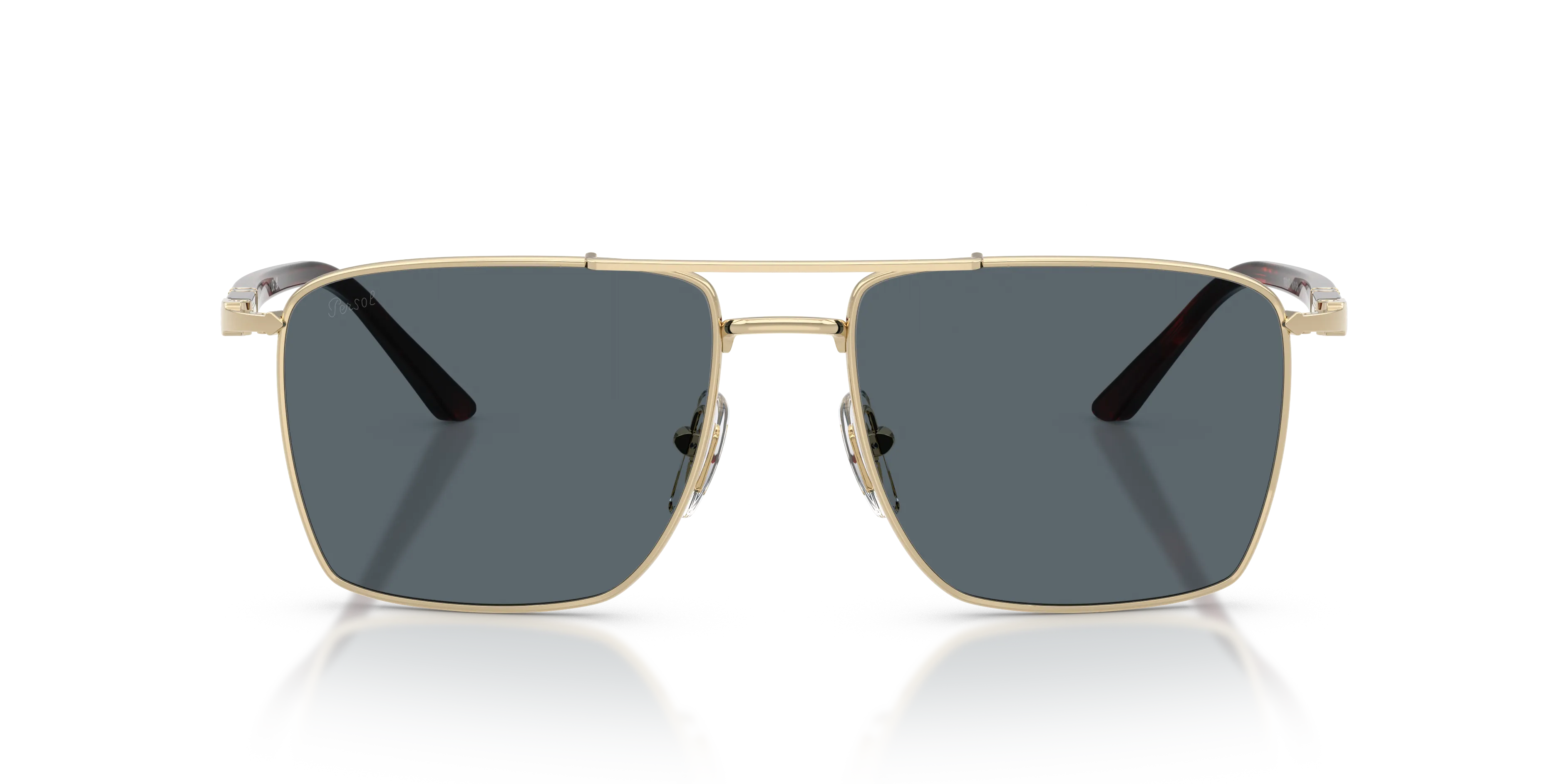 Persol PO1031S 1076R5 Occhiali da sole Acciaio Oro Blu Squadrata Normale - immagine 3