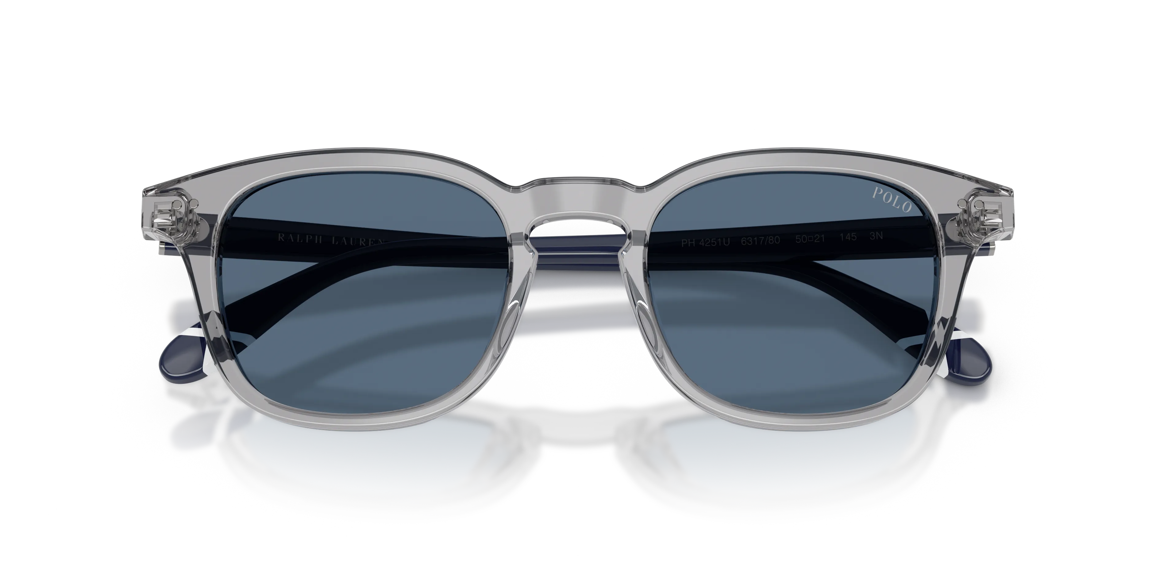 Polo Ralph Lauren PH4251U 631780 Occhiali da sole Acetato Grigio Blu Pantos Normale - immagine 2