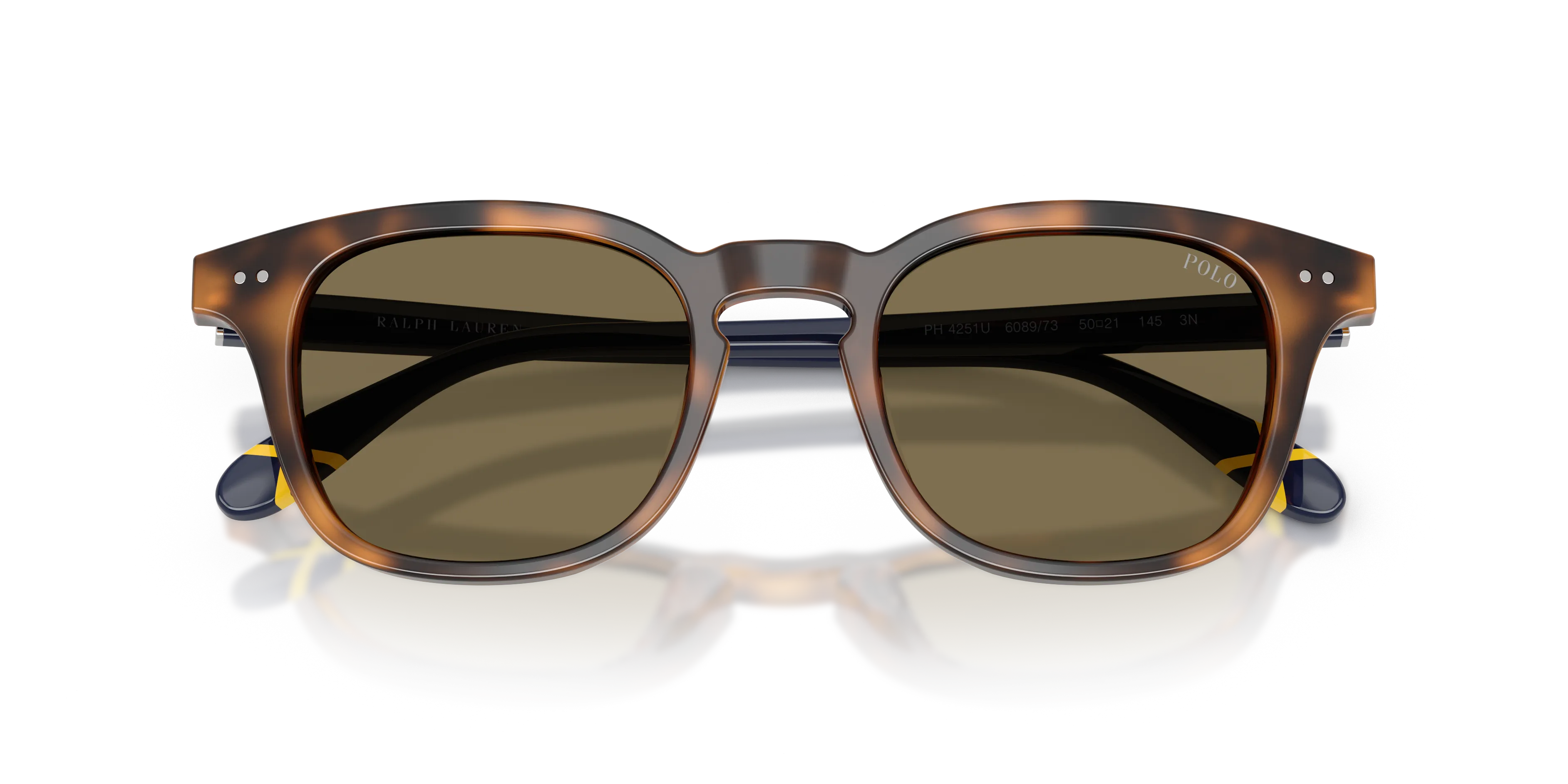 Polo Ralph Lauren PH4251U 608973 Occhiali da sole Acetato Tartaruga Marrone Pantos Normale - immagine 2