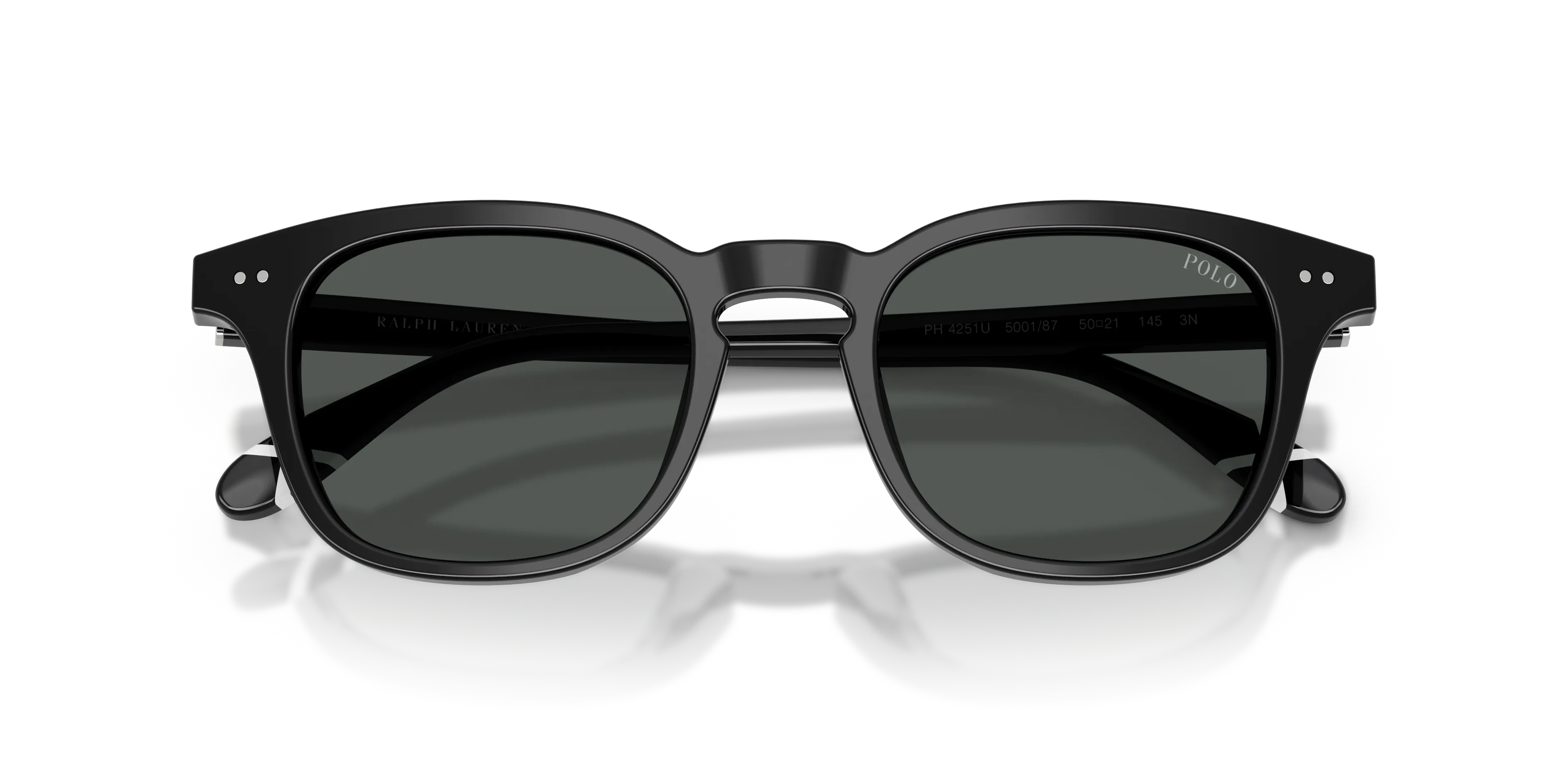 Polo Ralph Lauren PH4251U 500187 Occhiali da sole Acetato Nero Grigio Pantos Normale - immagine 2