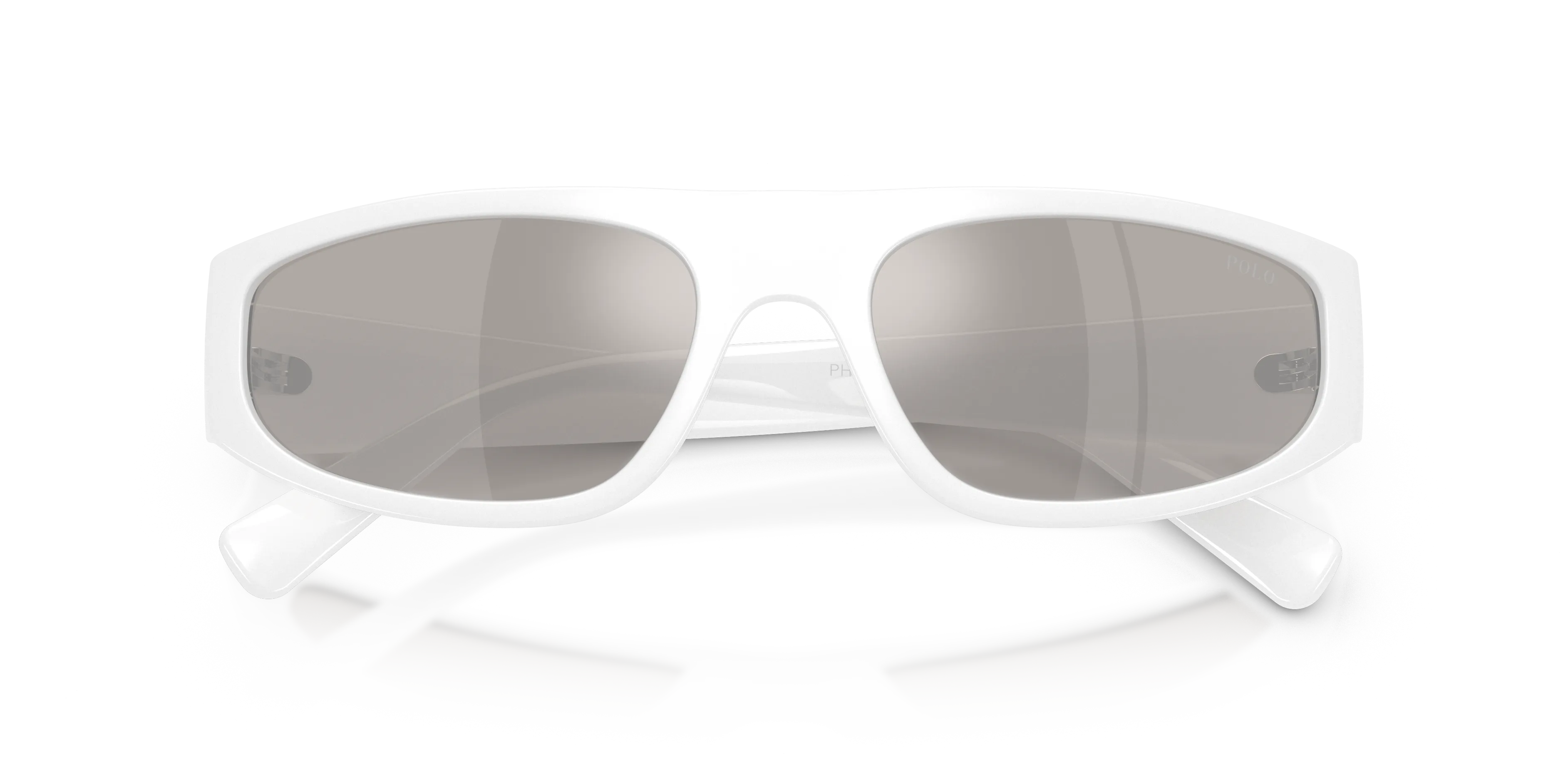 Polo Ralph Lauren PH4250U 58596G Occhiali da sole Iniettato Bianco Grigio Pilot Specchiate - immagine 2