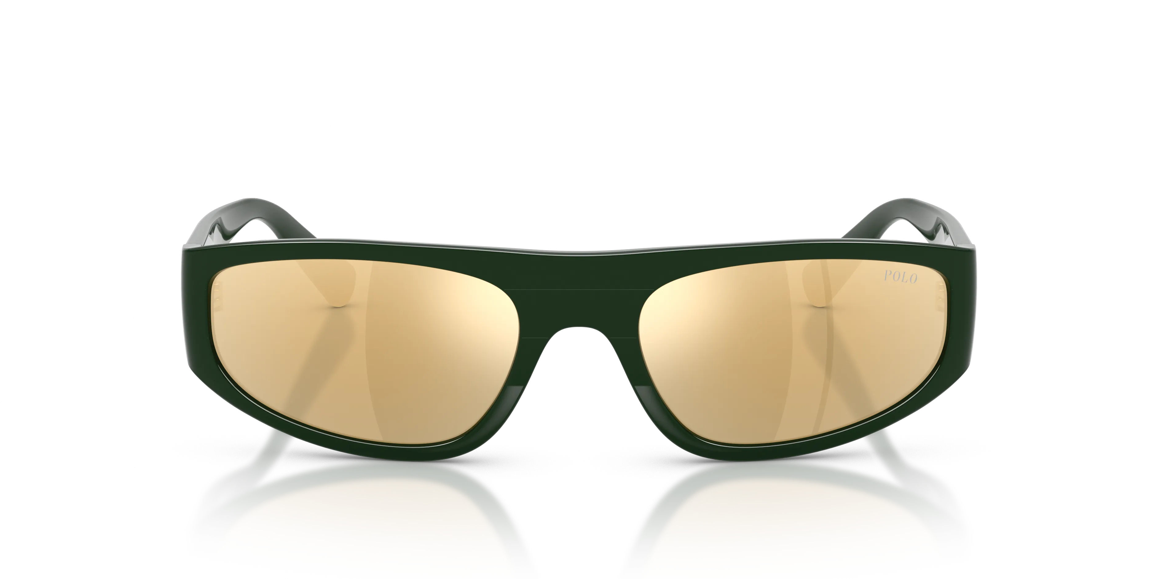 Polo Ralph Lauren PH4250U 58567P Occhiali da sole Iniettato Verde Marrone Pilot Specchiate - immagine 3
