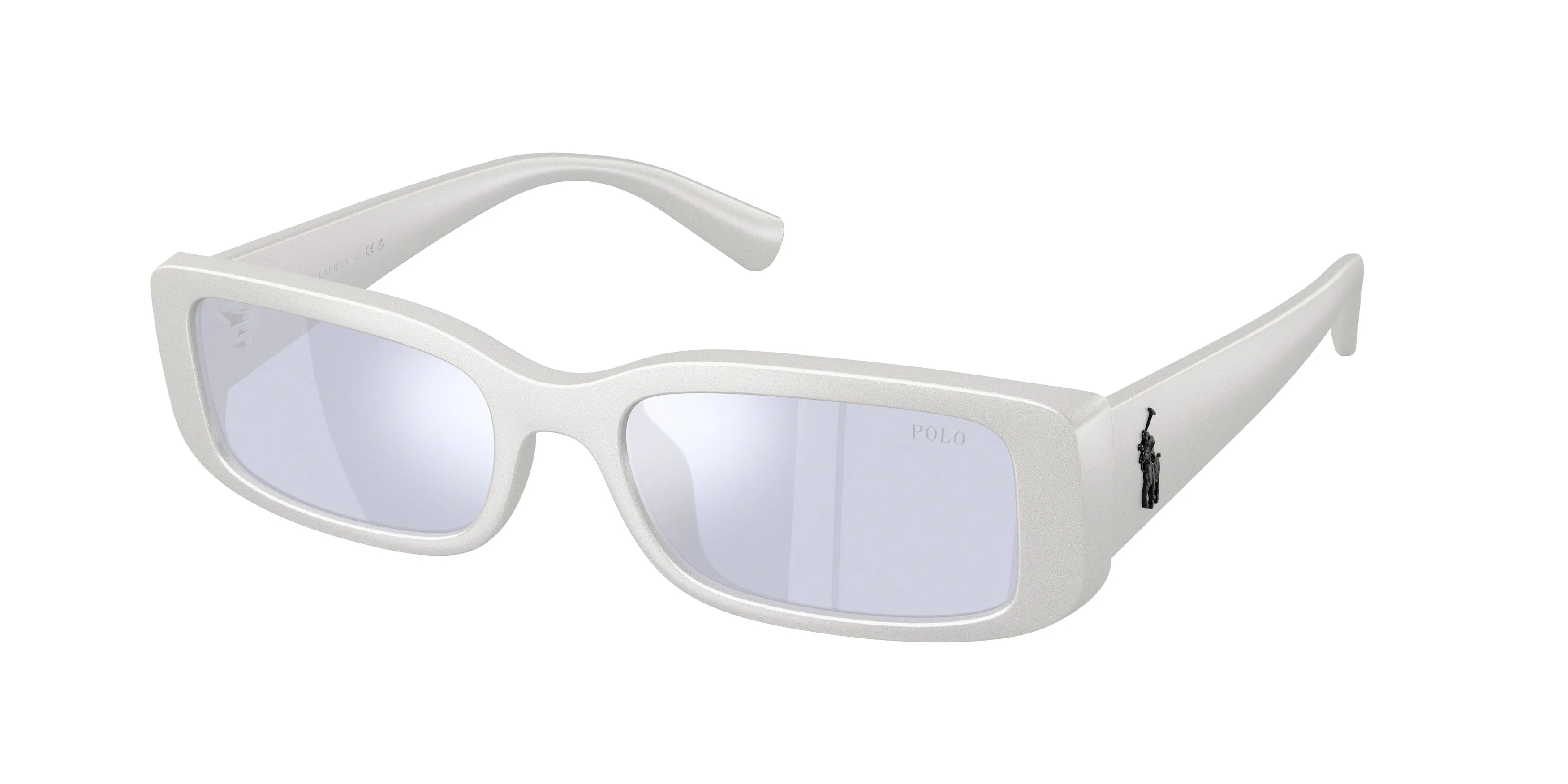 Polo Ralph Lauren PH4249U 58621U Occhiali da sole Iniettato Argento Viola Squadrata Normale - immagine 1