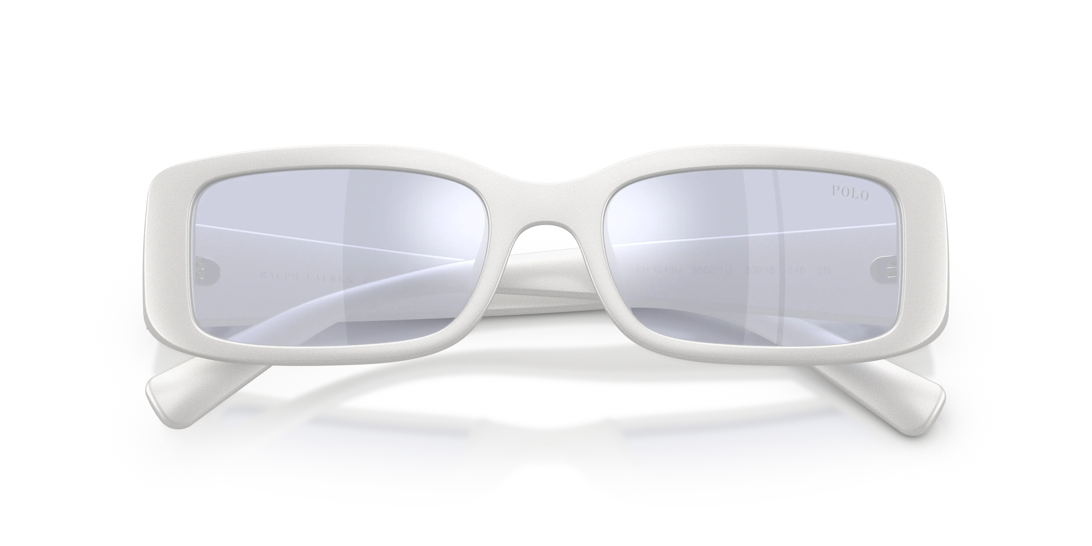 Polo Ralph Lauren PH4249U 58621U Occhiali da sole Iniettato Argento Viola Squadrata Normale - immagine 2