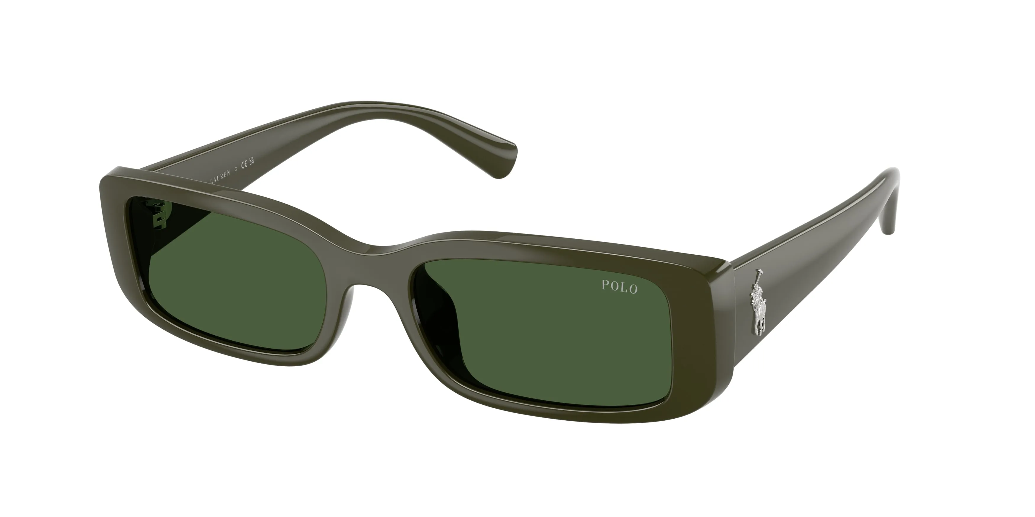 Polo Ralph Lauren PH4249U 586171 Occhiali da sole Iniettato Verde Verde Squadrata Normale - immagine 1
