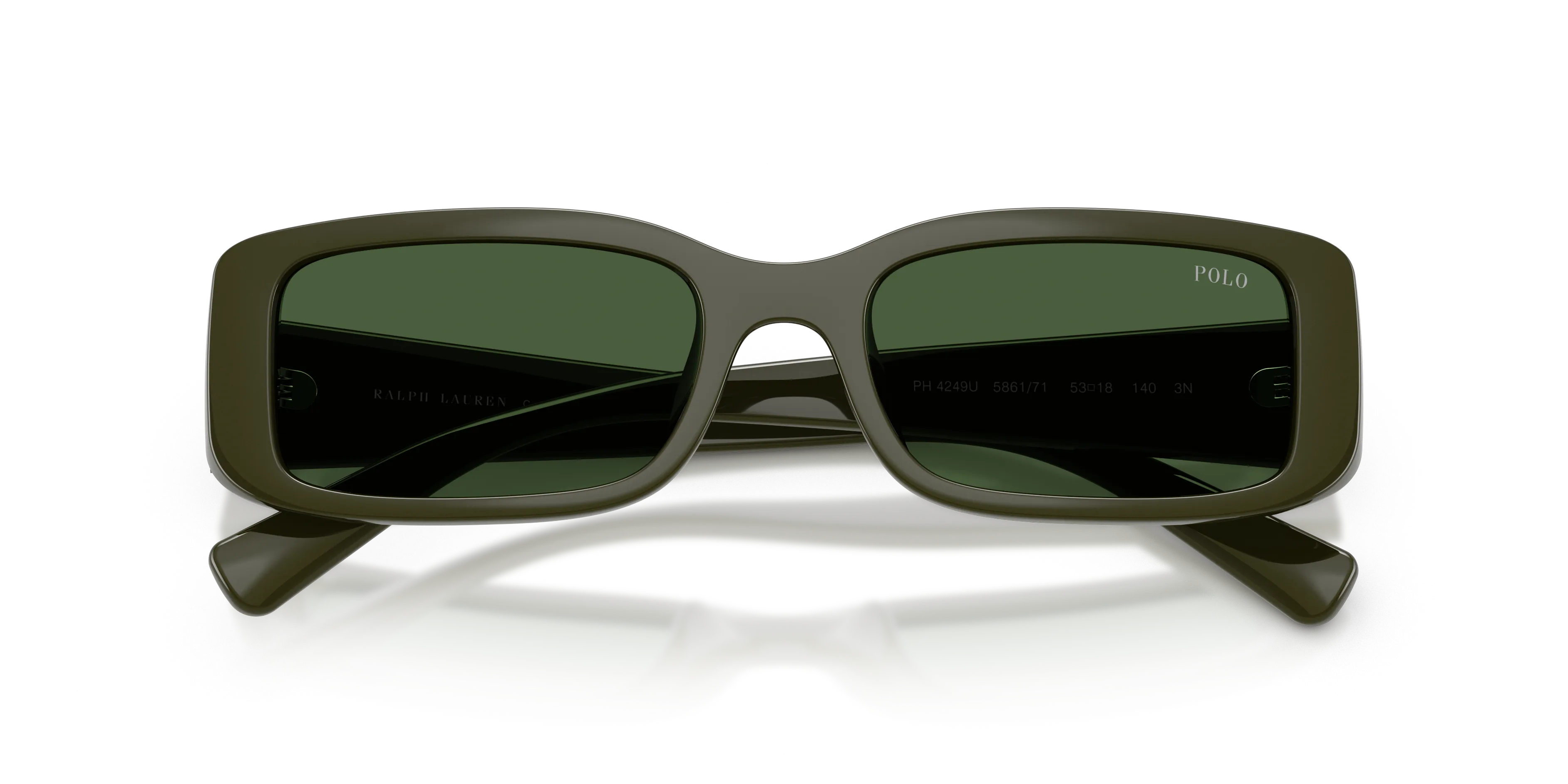 Polo Ralph Lauren PH4249U 586171 Occhiali da sole Iniettato Verde Verde Squadrata Normale - immagine 2