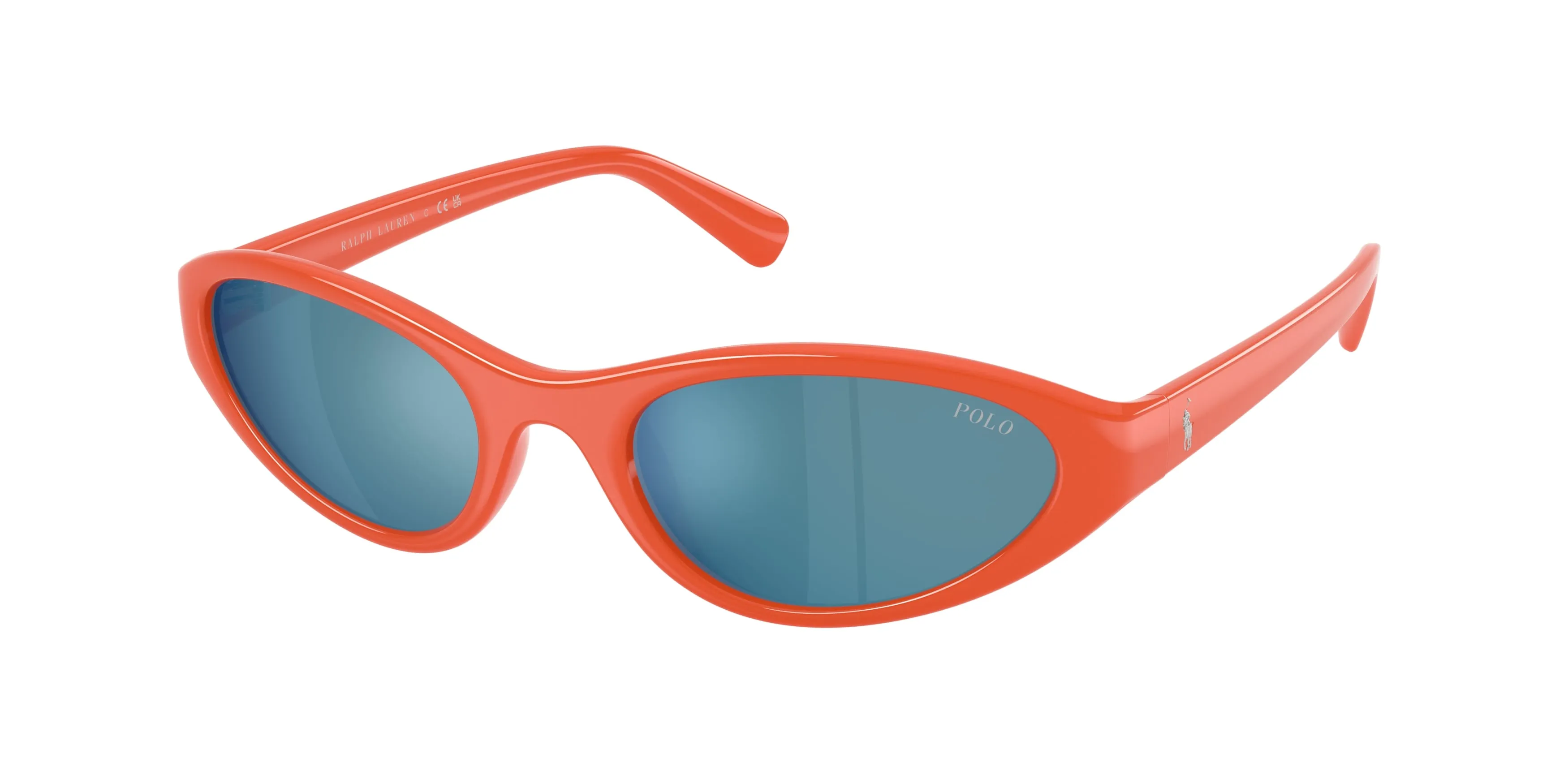 Polo Ralph Lauren PH4248U 587155 Occhiali da sole Iniettato Arancione Blu Rotonda Normale - immagine 1