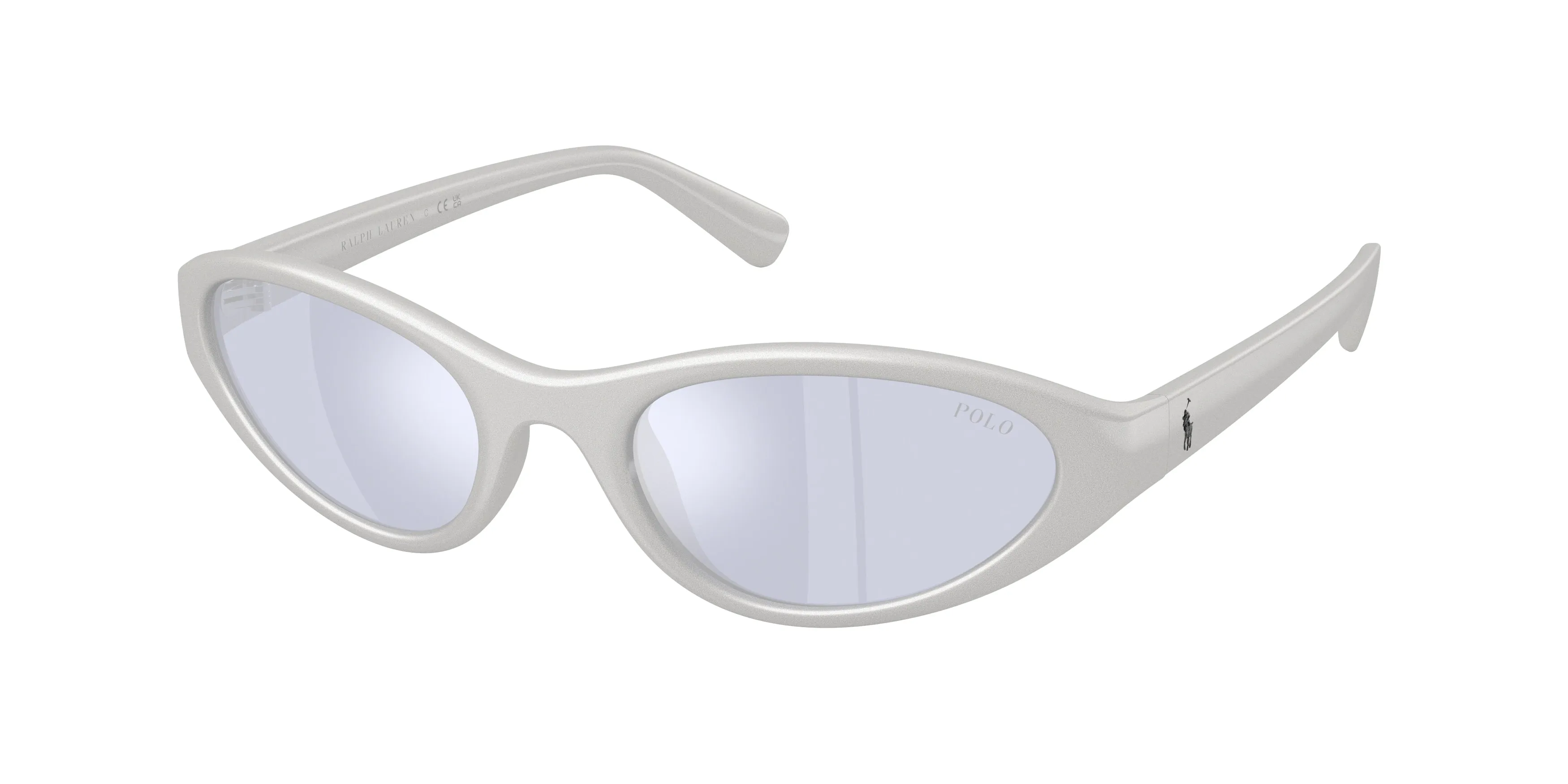 Polo Ralph Lauren PH4248U 58621U Occhiali da sole Iniettato Argento Viola Rotonda Normale - immagine 1