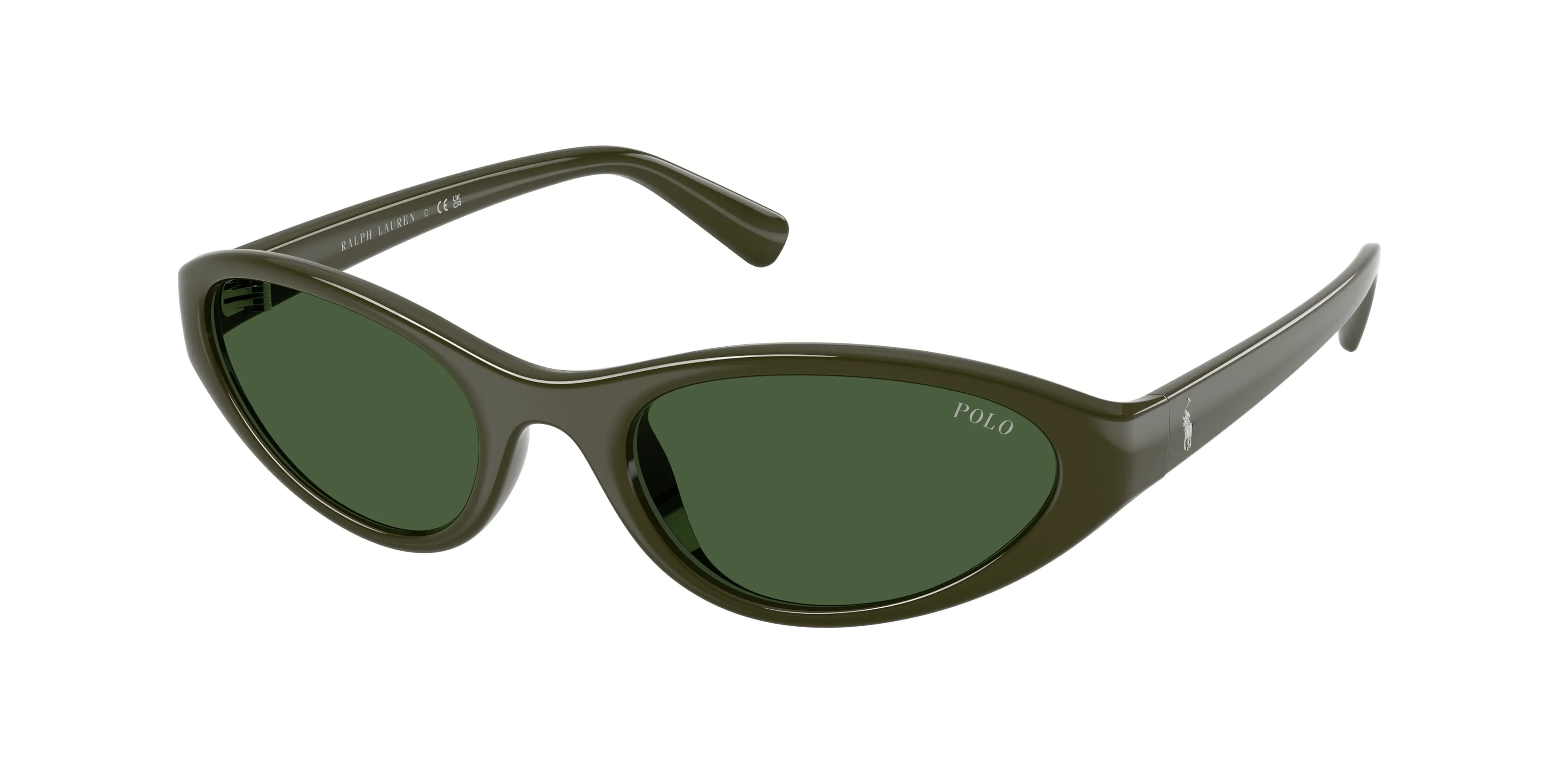 Polo Ralph Lauren PH4248U 586171 Occhiali da sole Iniettato Verde Verde Rotonda Normale - immagine 1