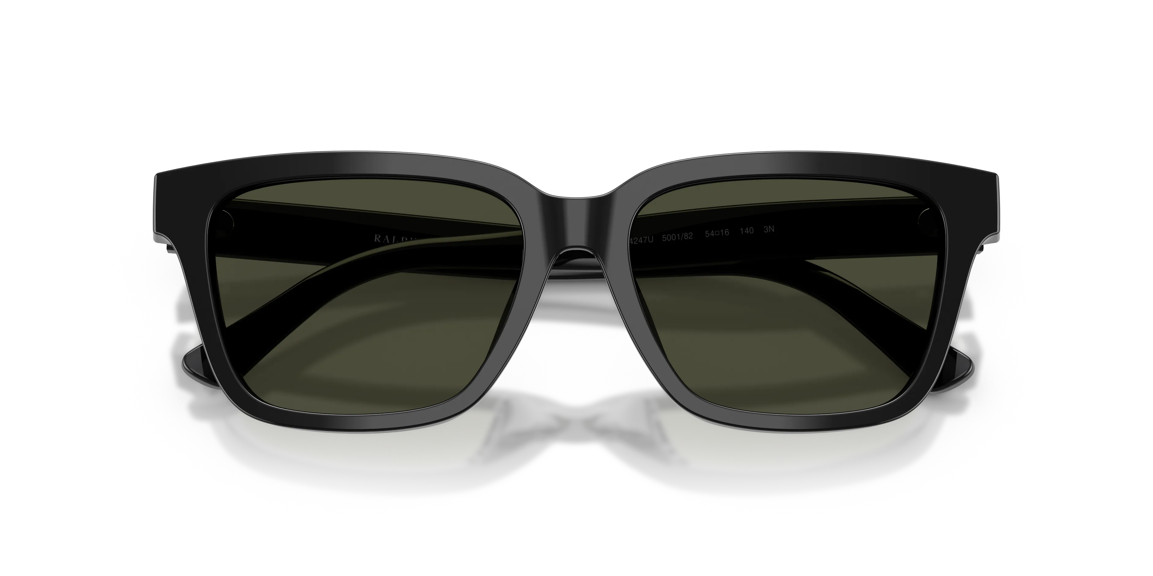 Polo Ralph Lauren PH4247U 500182 Occhiali da sole Acetato Nero Verde Squadrata Normale - immagine 2