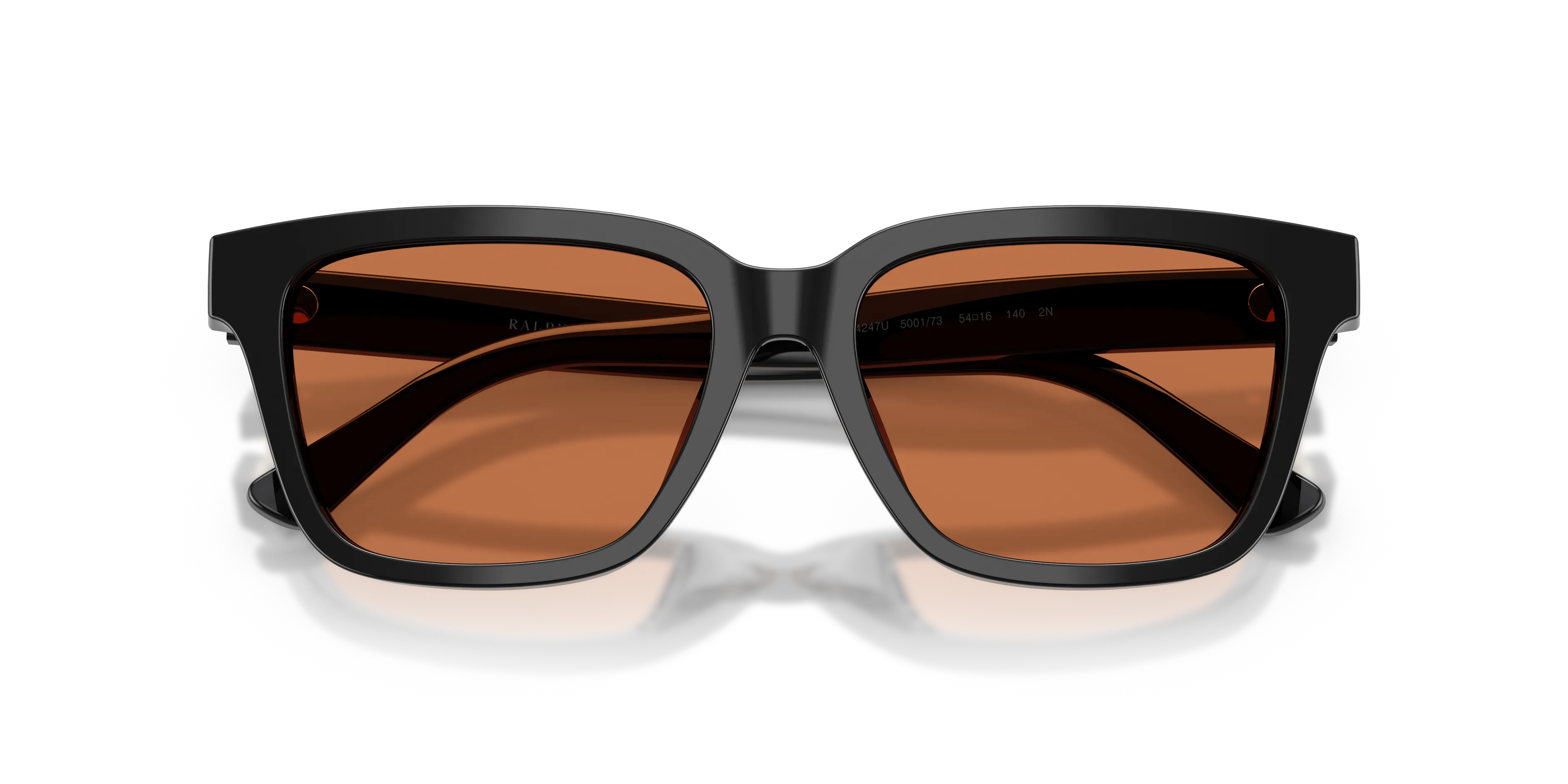 Polo Ralph Lauren PH4247U 500173 Occhiali da sole Acetato Nero Marrone Squadrata Normale - immagine 2