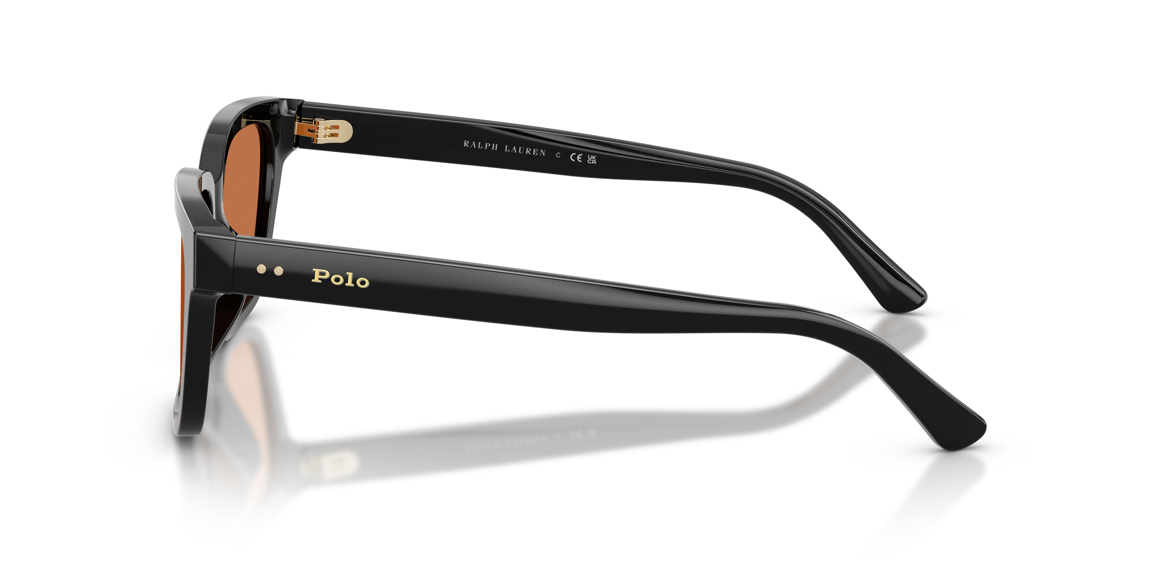 Polo Ralph Lauren PH4247U 500173 Occhiali da sole Acetato Nero Marrone Squadrata Normale - immagine 4