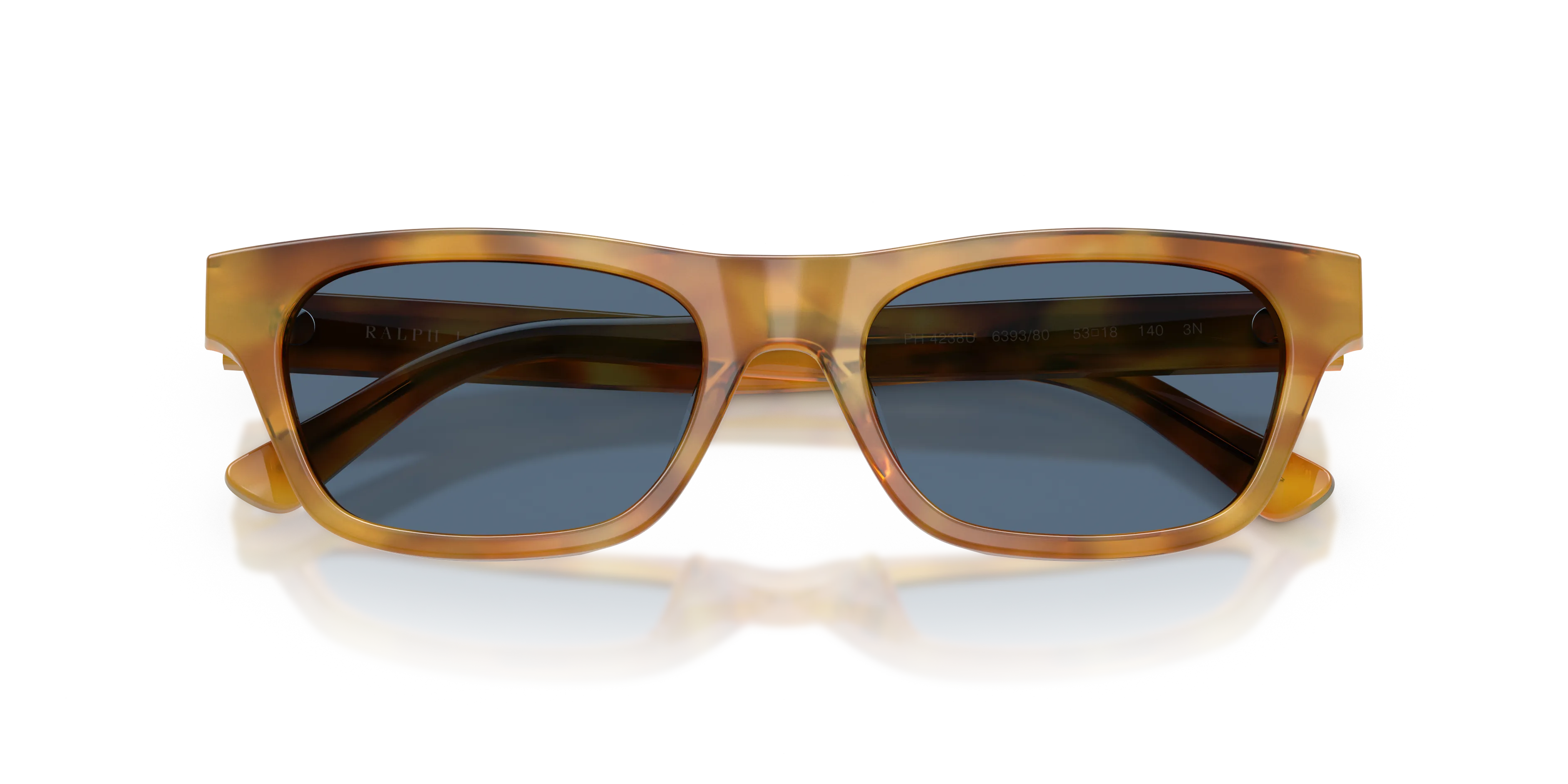 Polo Ralph Lauren PH4238U 639380 Occhiali da sole Acetato Tartaruga Blu Squadrata Normale - immagine 2