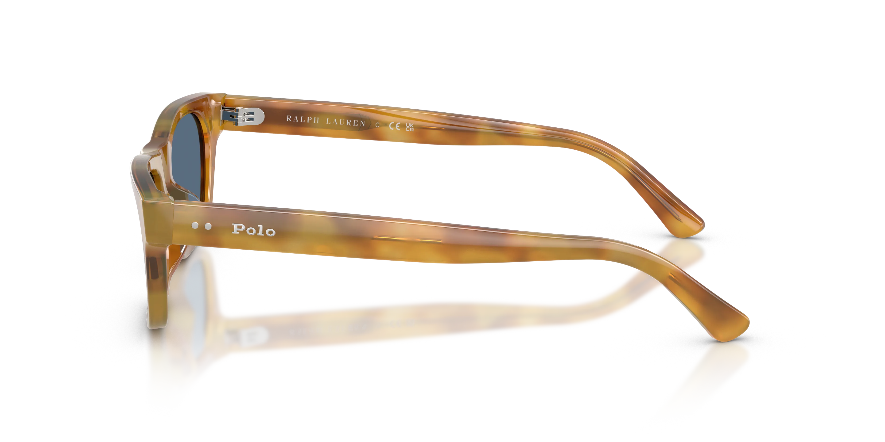 Polo Ralph Lauren PH4238U 639380 Occhiali da sole Acetato Tartaruga Blu Squadrata Normale - immagine 4