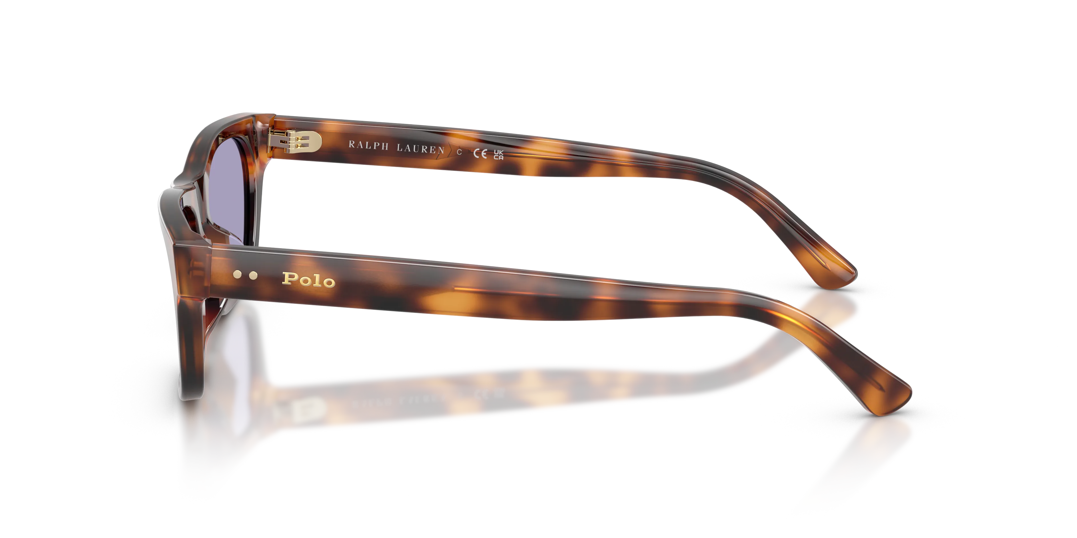 Polo Ralph Lauren PH4238U 63551A Occhiali da sole Acetato Tartaruga Lilla Squadrata Normale - immagine 4