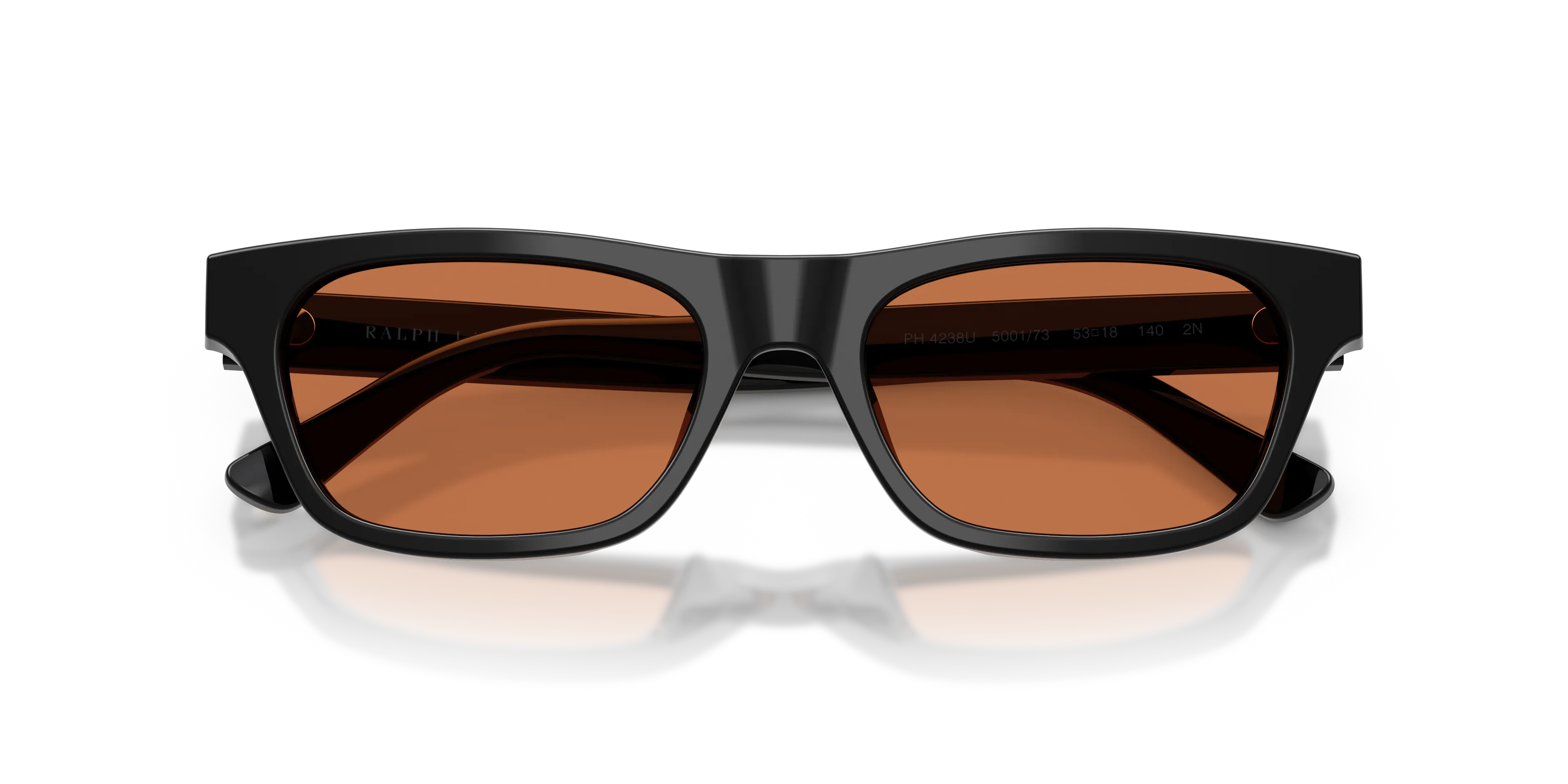 Polo Ralph Lauren PH4238U 500173 Occhiali da sole Acetato Nero Marrone Squadrata Normale - immagine 2